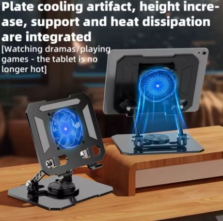 Supporto Pieghevole per Tablet e Notebook con Rotazione a 360° – Ergonomico e Regolabile