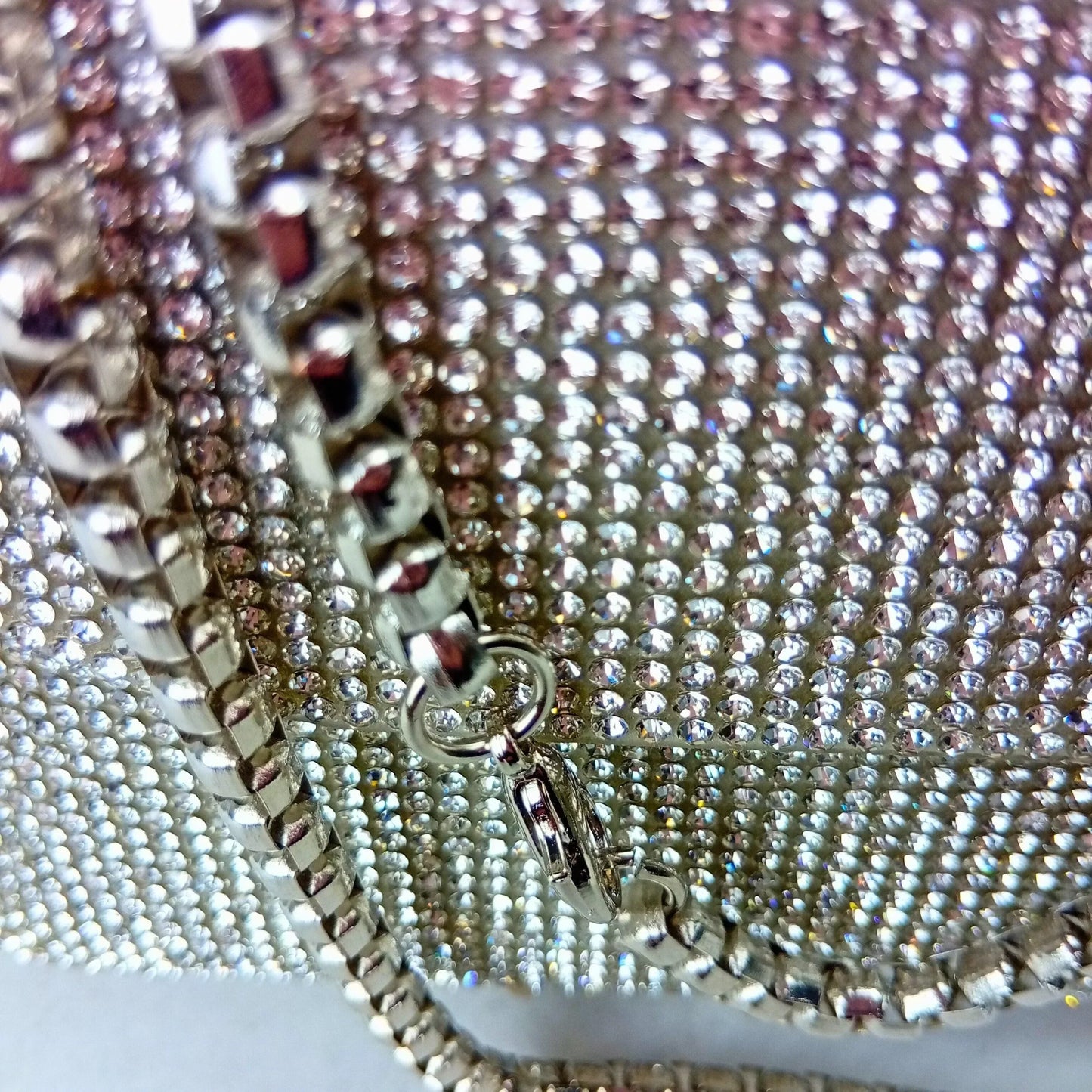 Flap Clutch Bag with Rhinestone Detail