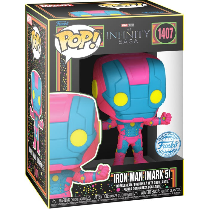 Funko Pop! Marvel The Infinity Saga (1407) Iron Man (Mark 5) Blacklight - Figure