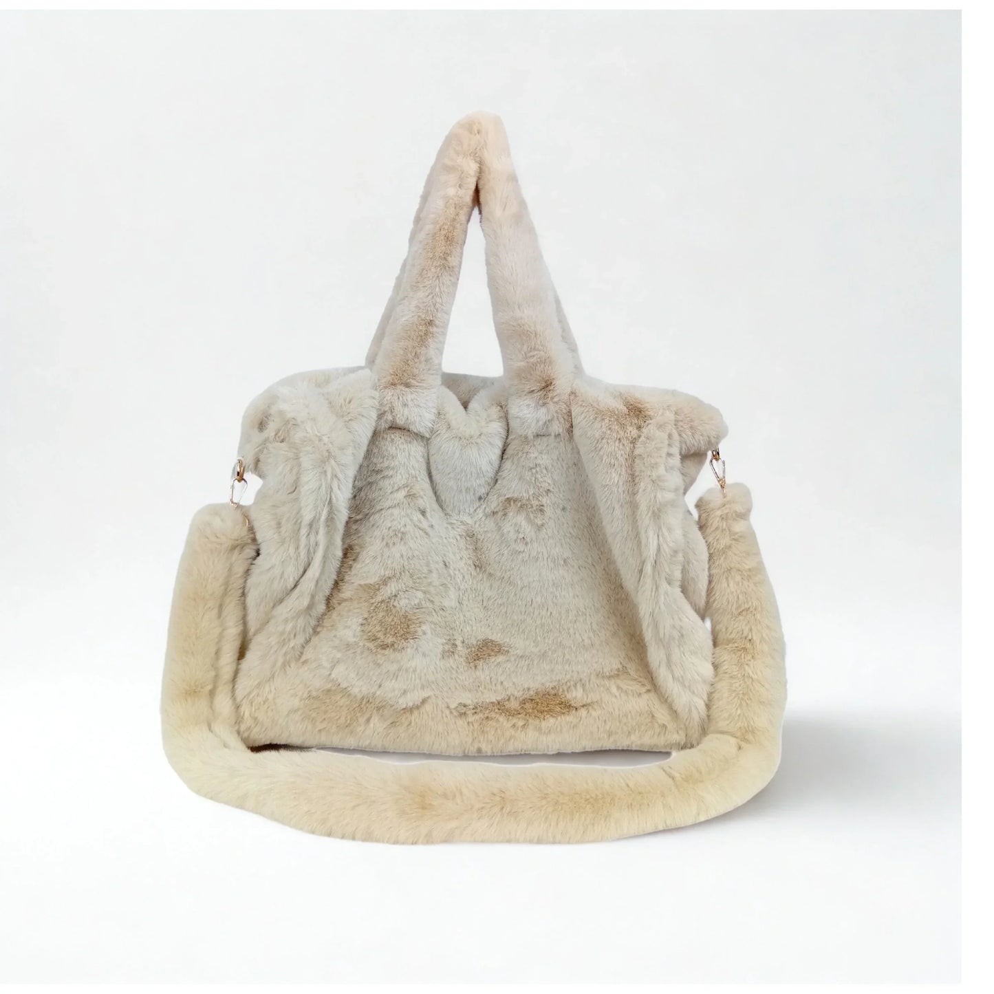 Fuzzy faux-fur tote bag MS-0700