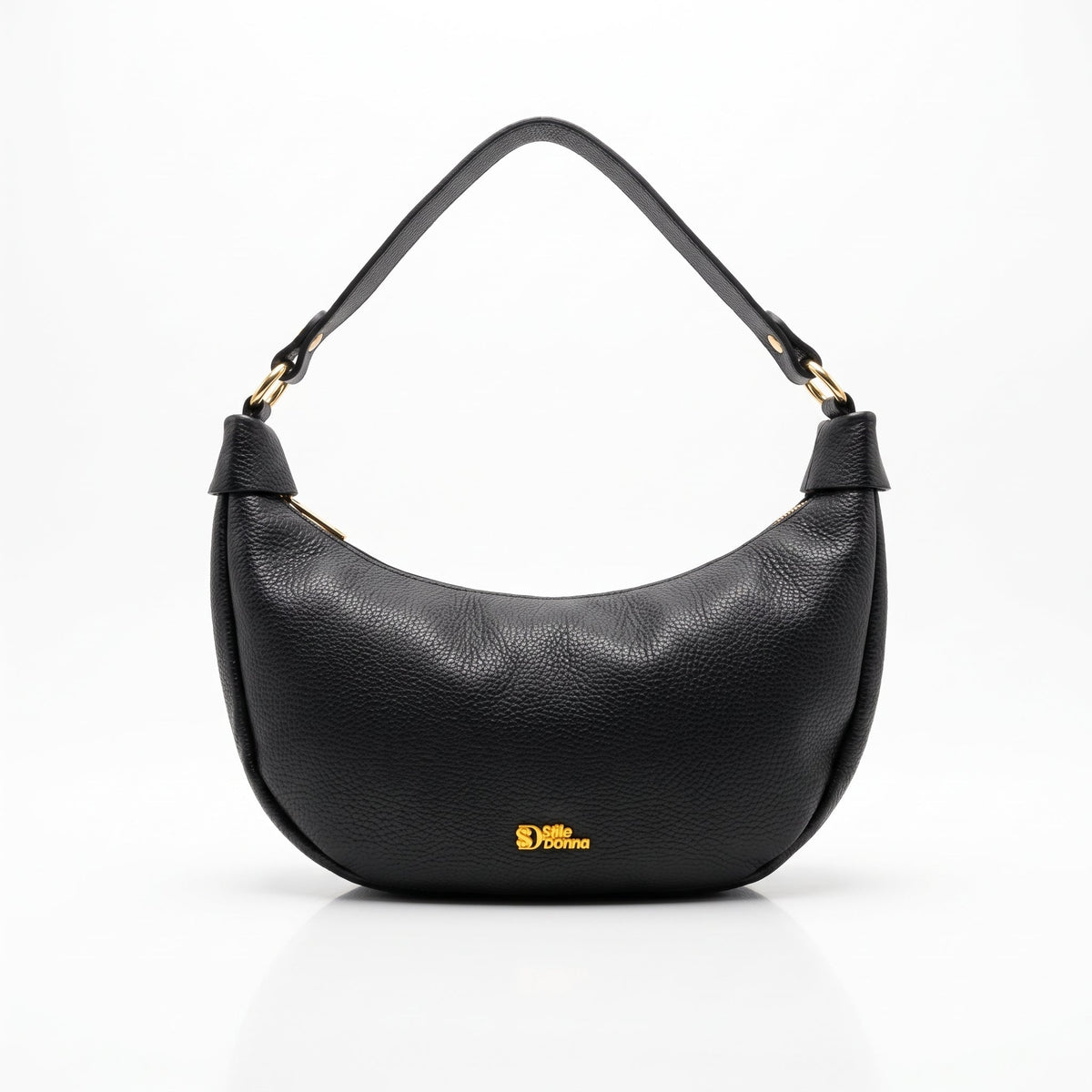Giulia Borsa a Mezzaluna in Vera Pelle