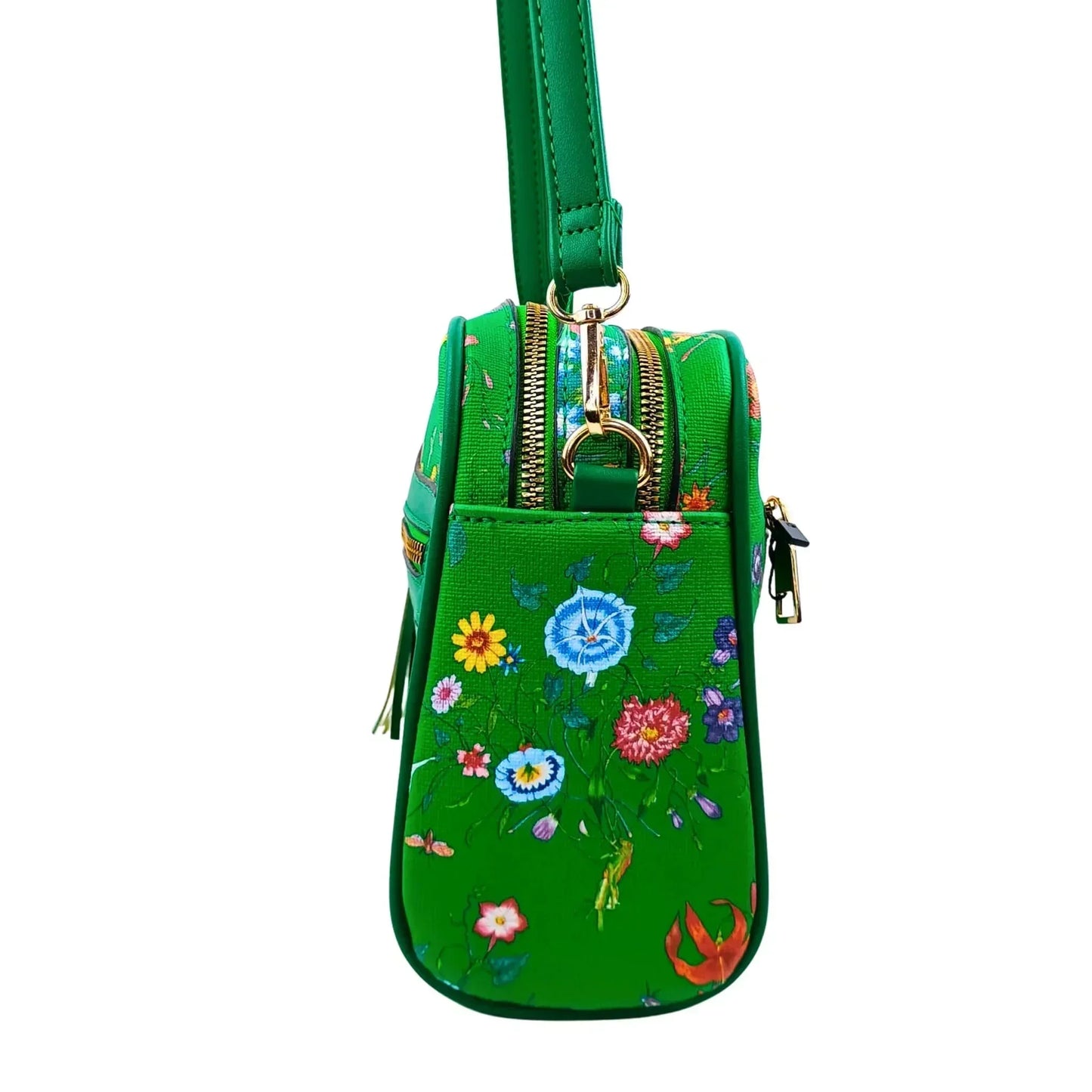 Green Flower Print crossbody bag - MS-1756