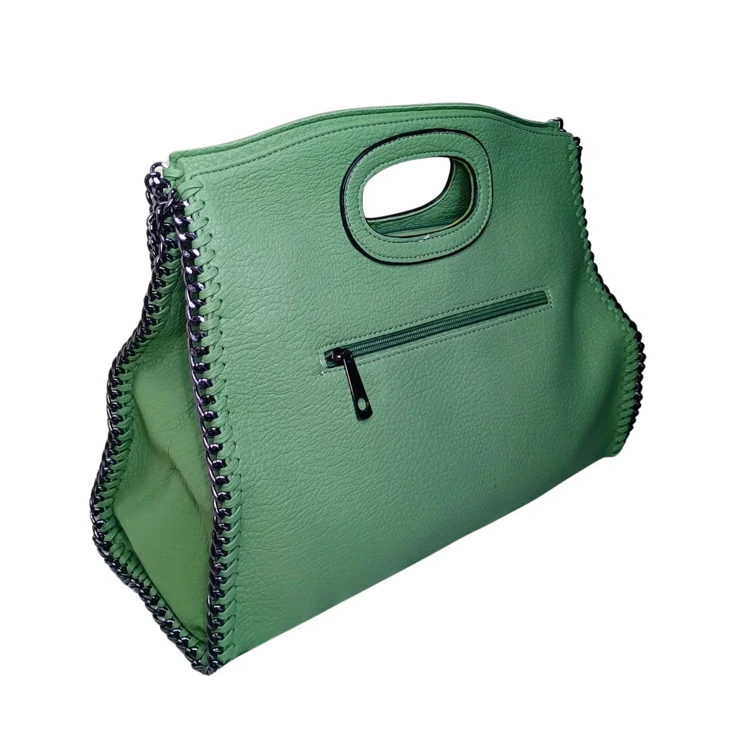 Green Leather Tote Bag MS-2550
