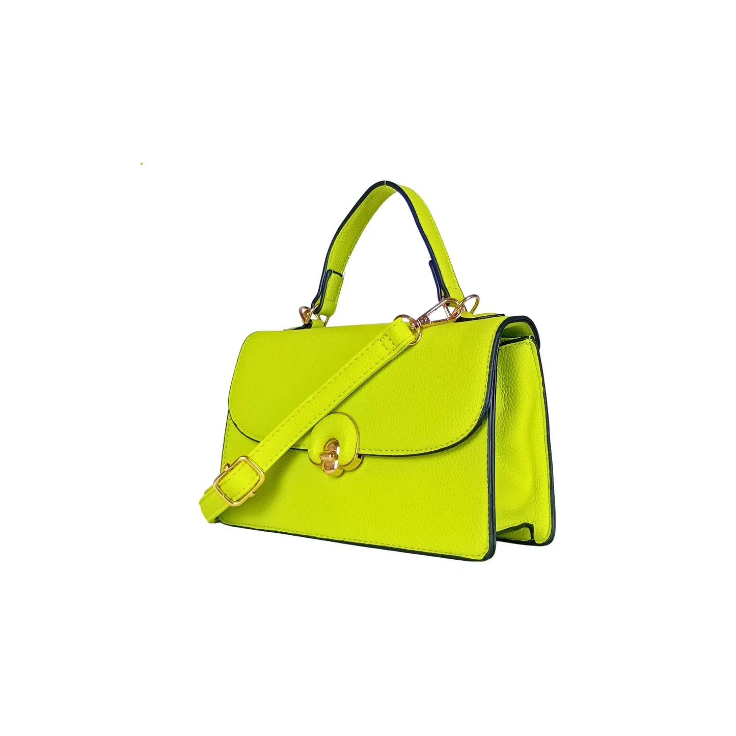 Green mini leather handbag - ms-8647