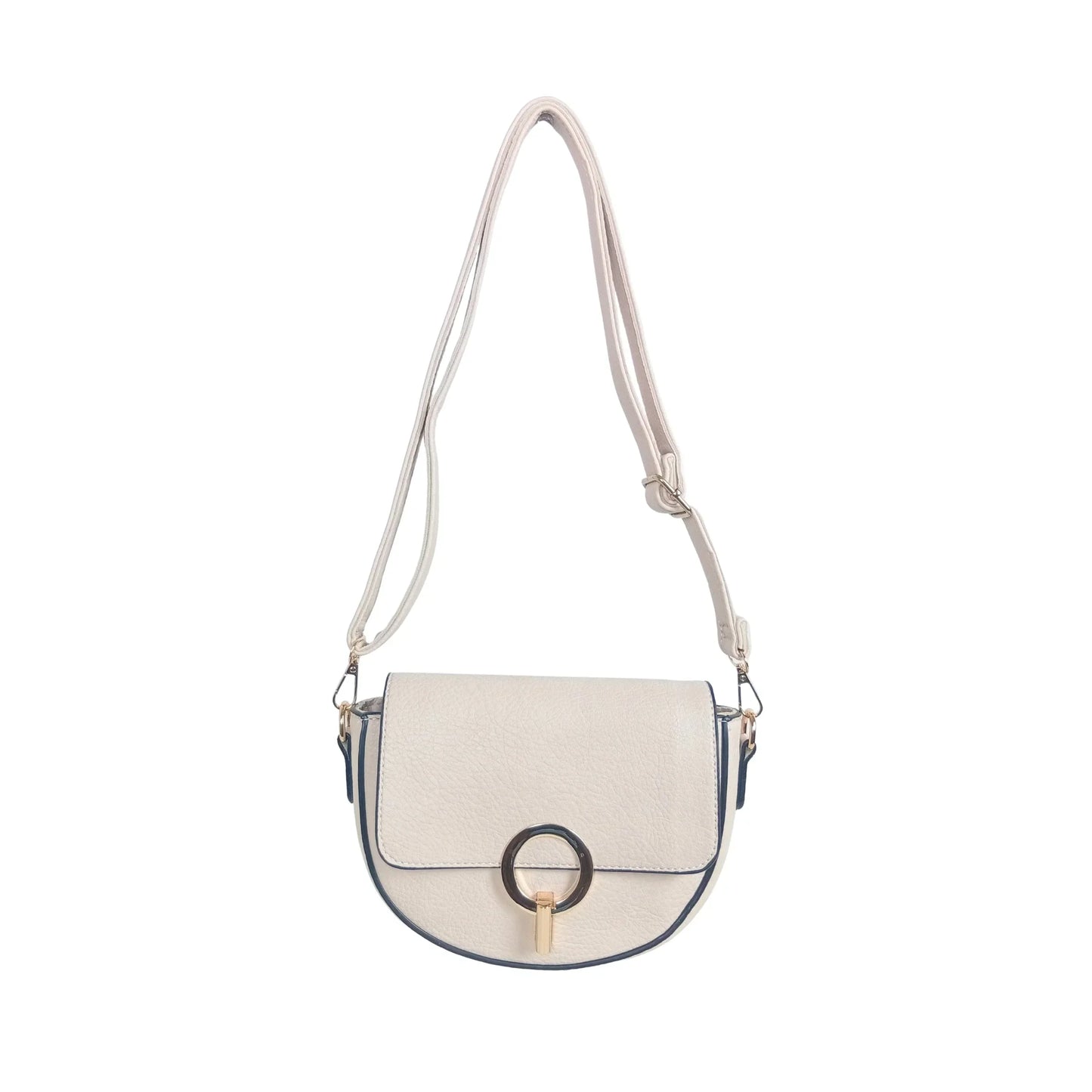 Half Moon Leather Crossbody Bag - MS-7611