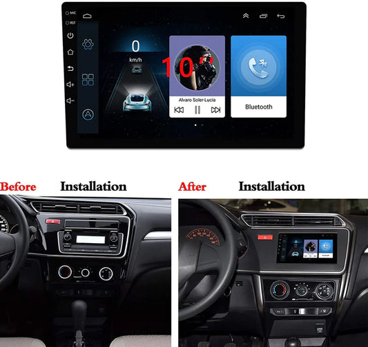 Car stereo 10 inch android 10 2 din gps wifi front removable 