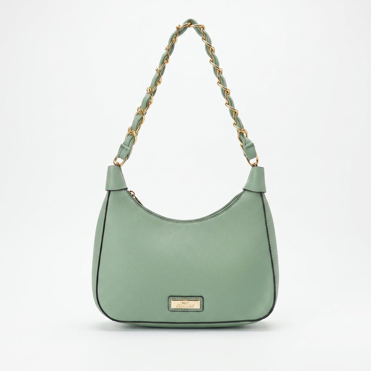 Charro Borsa Hobo Verde con Catena Dorata