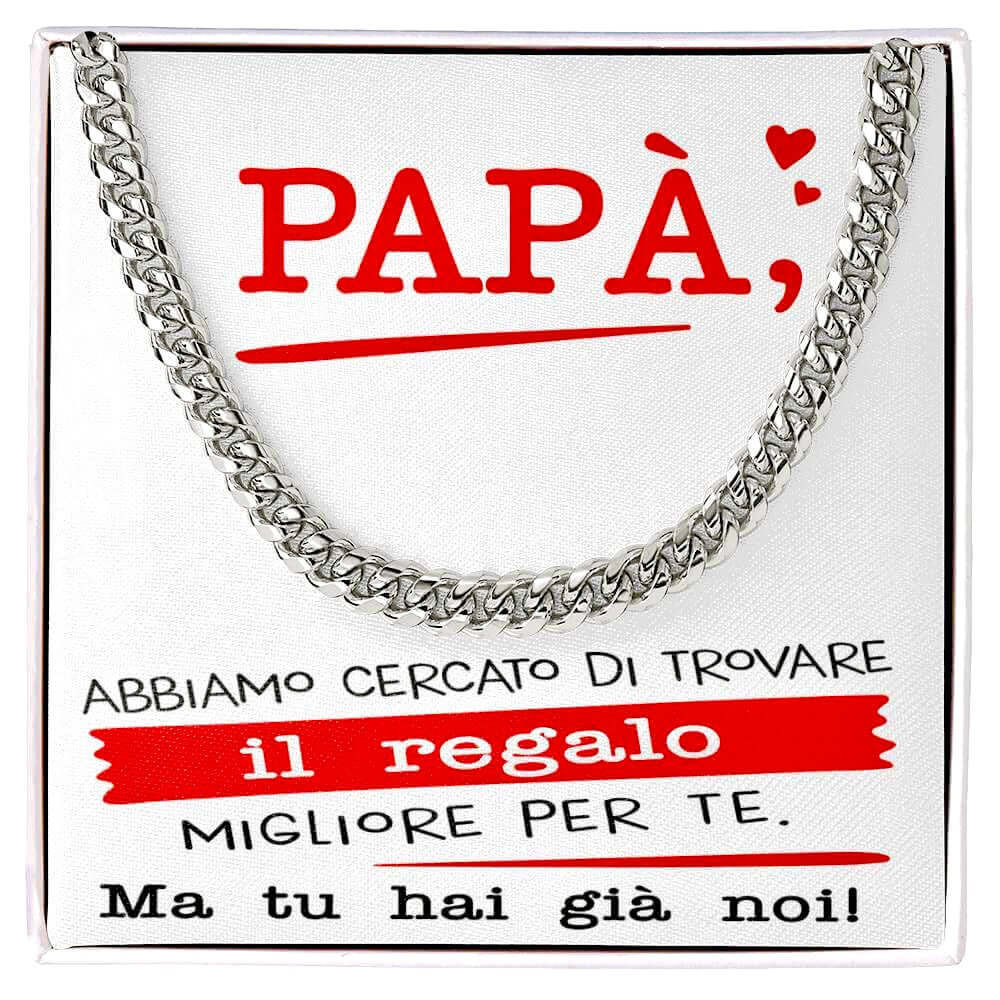 Collana da Uomo - Papà Regalo Migliore Siamo Noi.