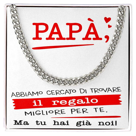 Collana da Uomo - Papà Regalo Migliore Siamo Noi.