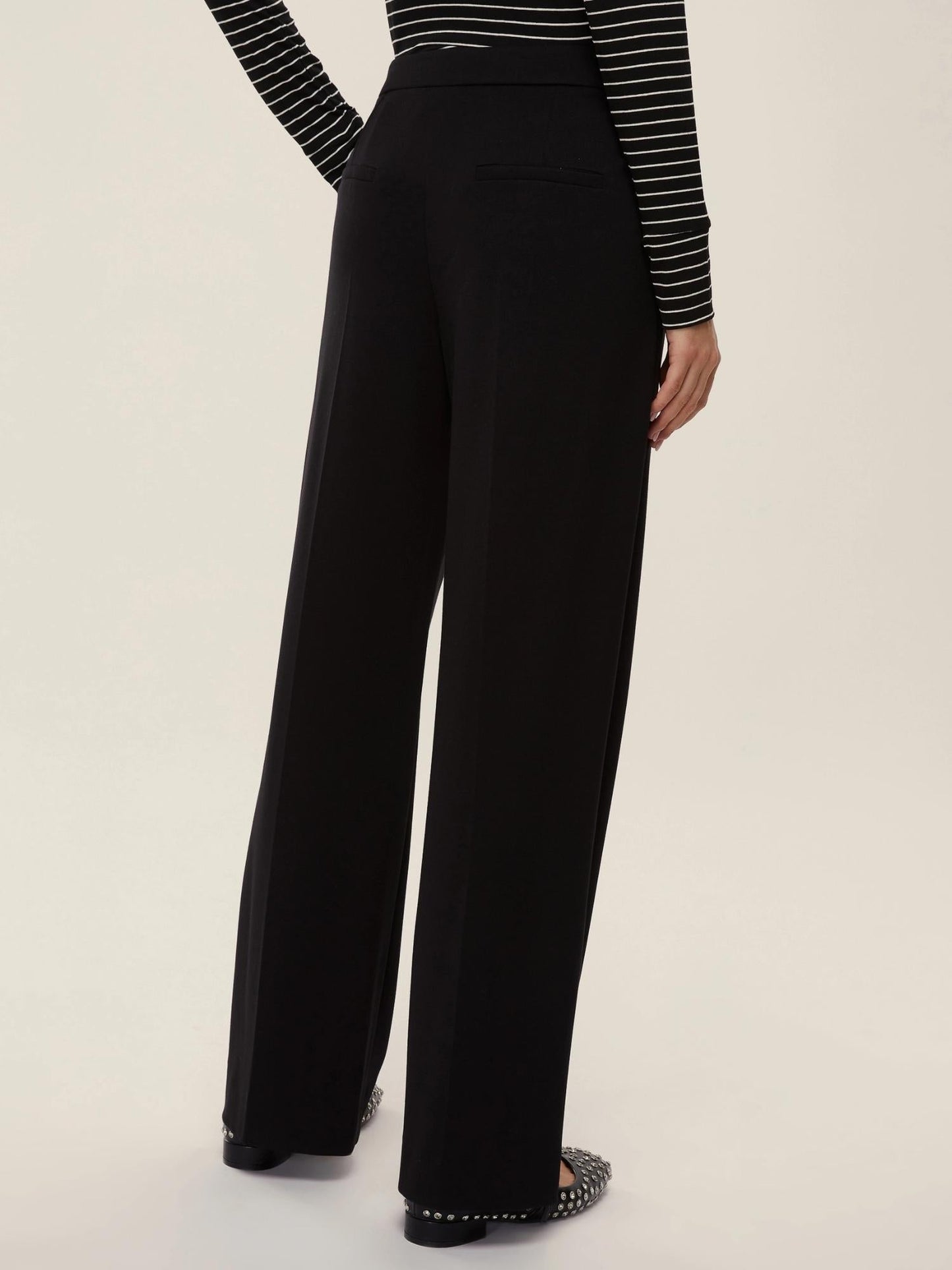 Emme Marella Pantalone in jersey punto Milano Donna Palace Nero