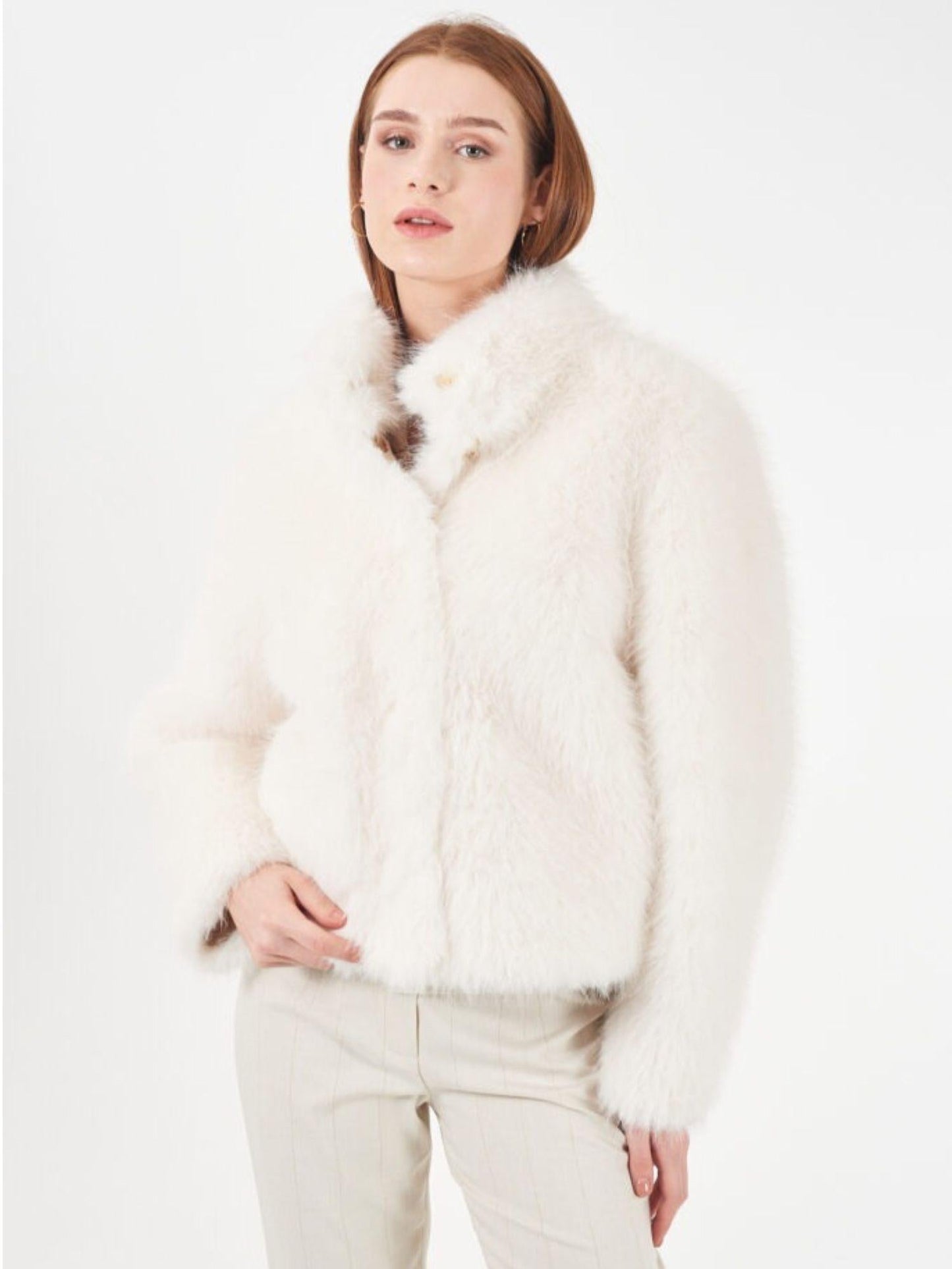 Yes Zee Giacca Invernale Donna Bianca