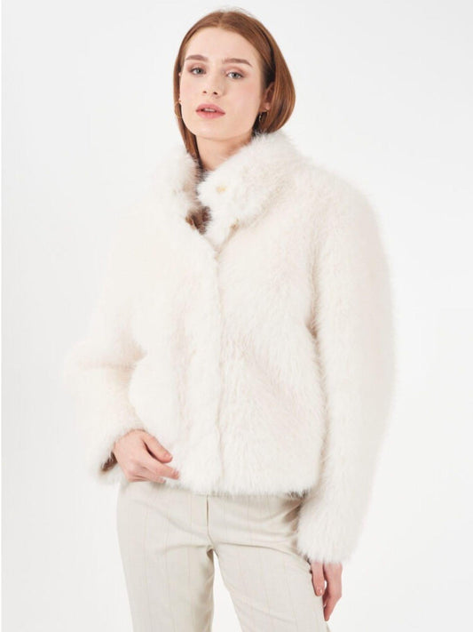 Yes Zee Giacca Invernale Donna Bianca