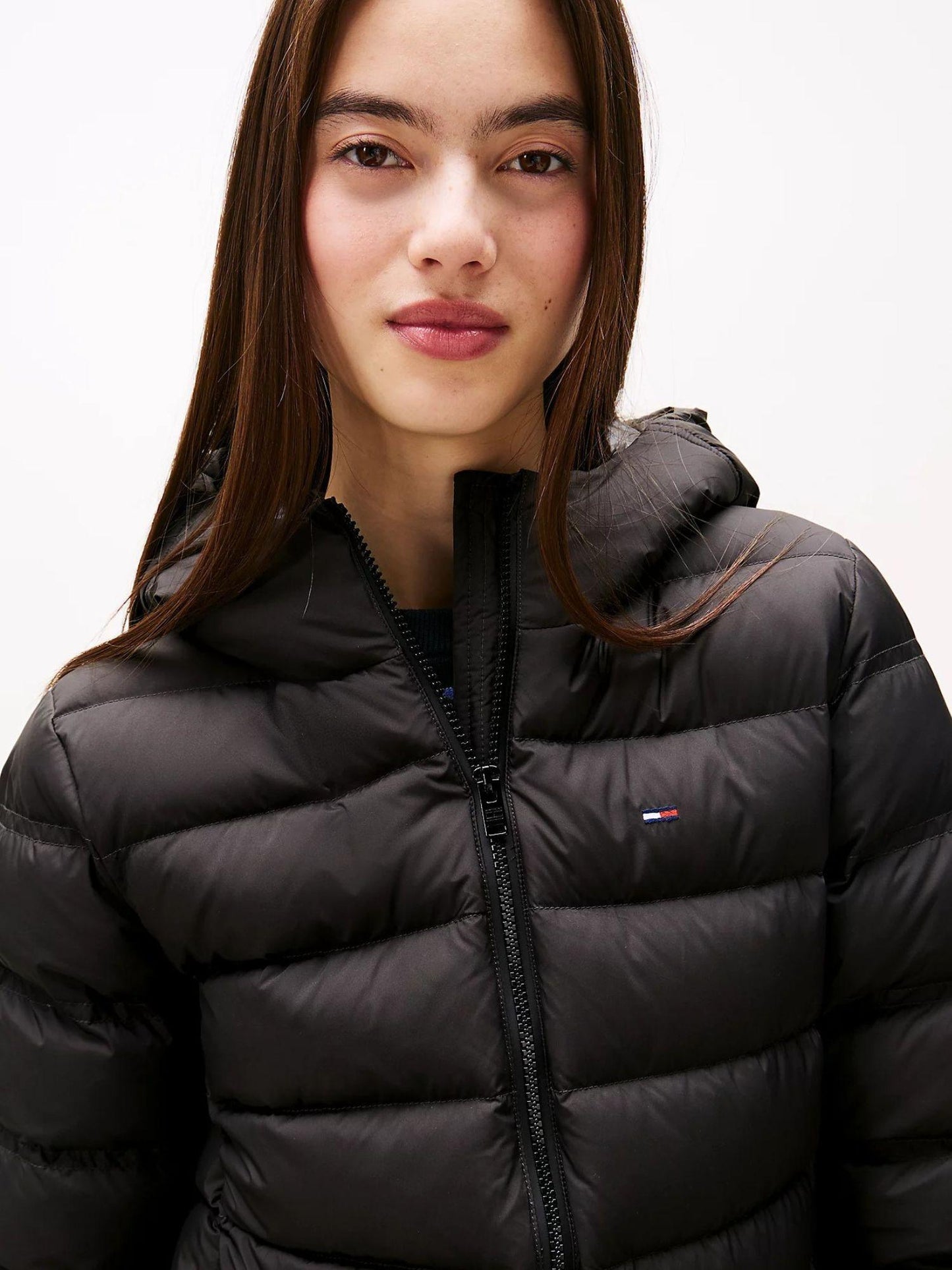 Tommy Hilfiger Giacca Invernale Donna Con Cappuccio Nero