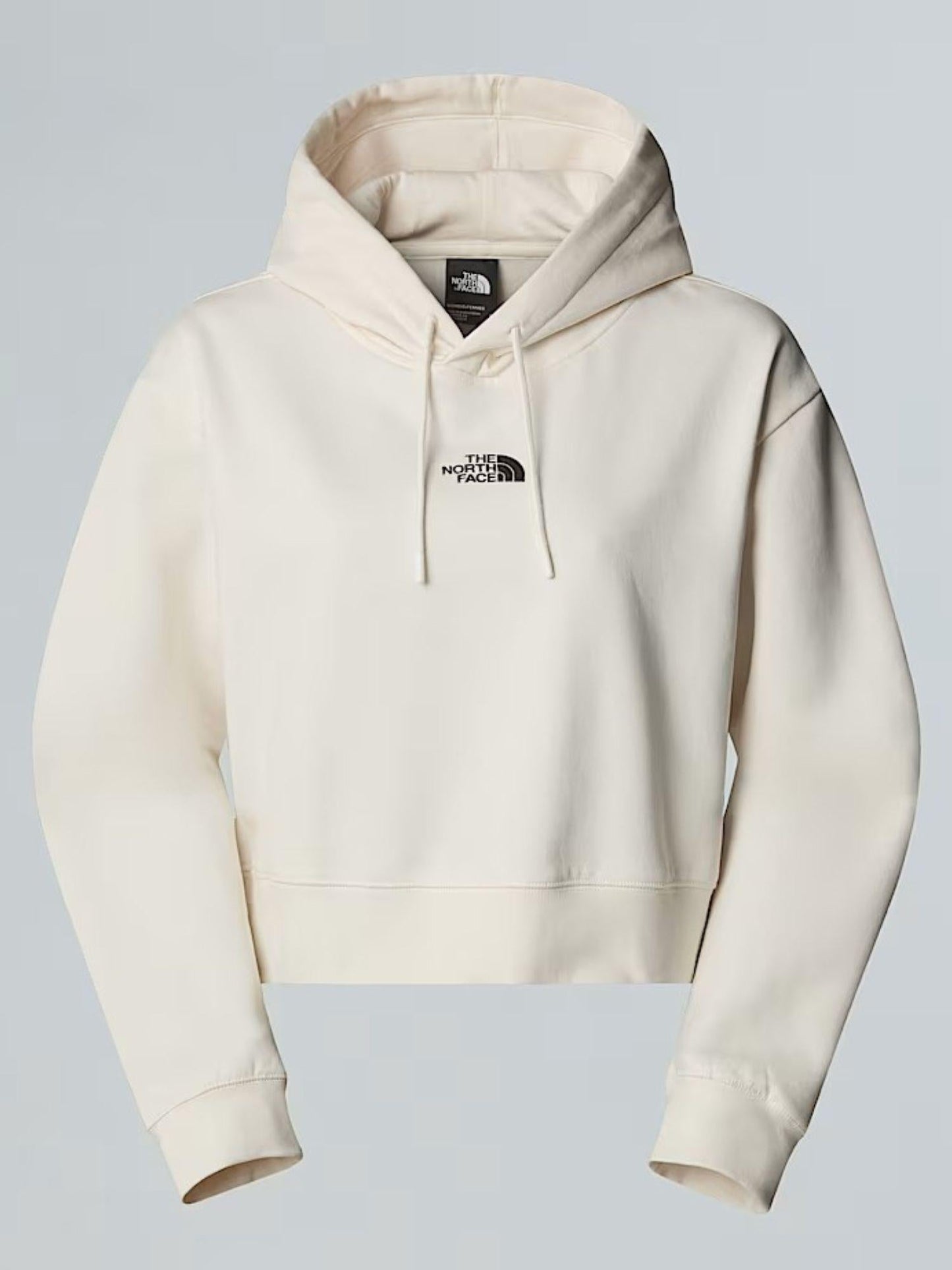 The North Face Felpa Donna Essential Corta In Vita Con Cappuccio Bianco Dune