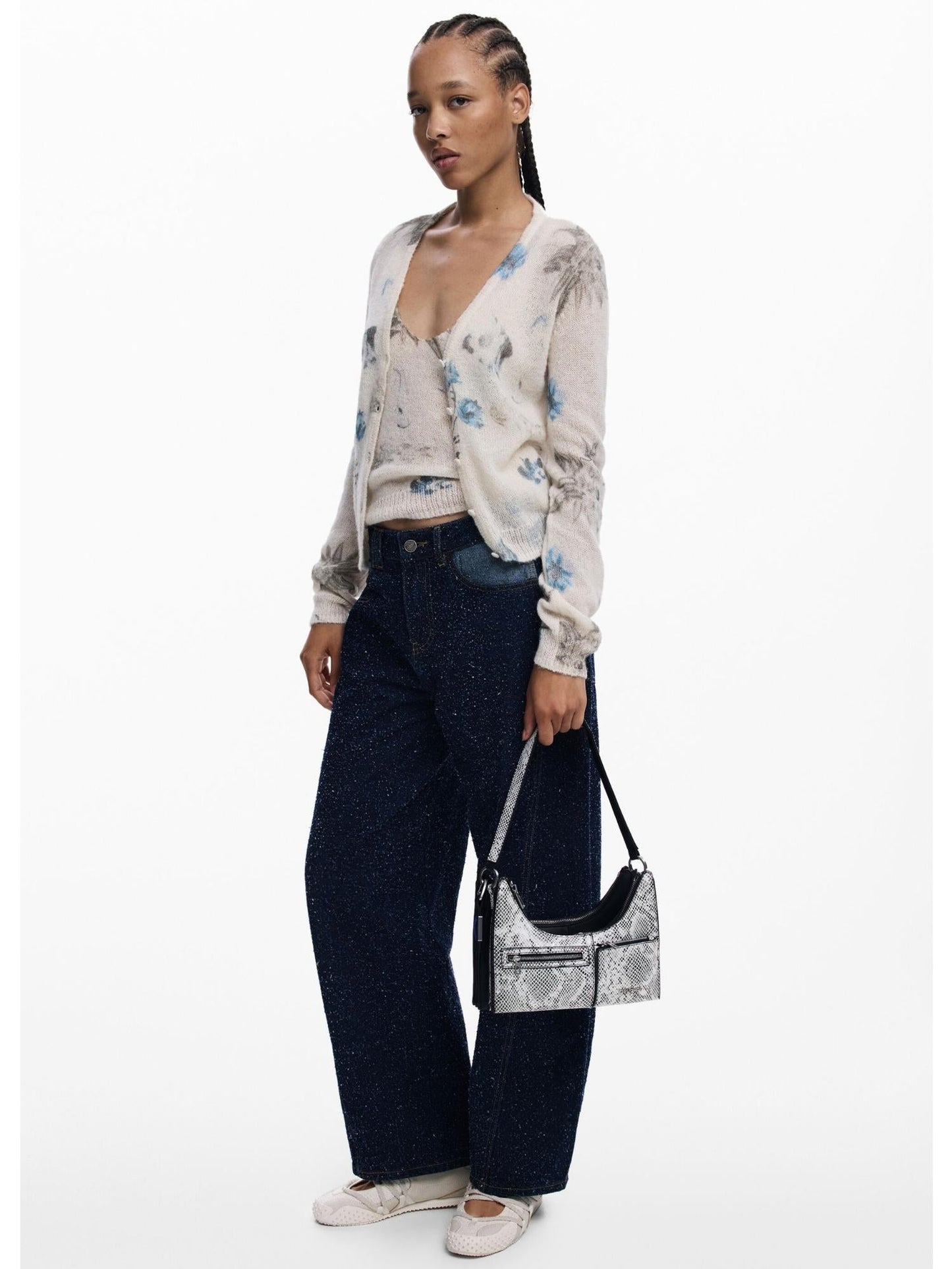 Desigual Piccola borsa bicolore rimovibile Donna Nero