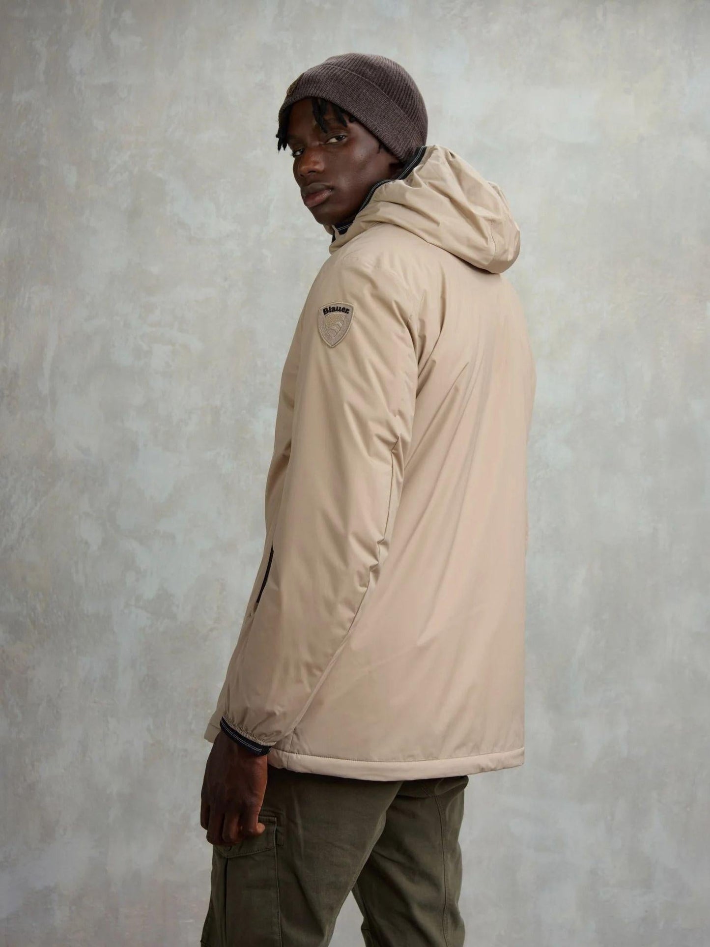 Blauer Trench Jarvis Uomo Beige