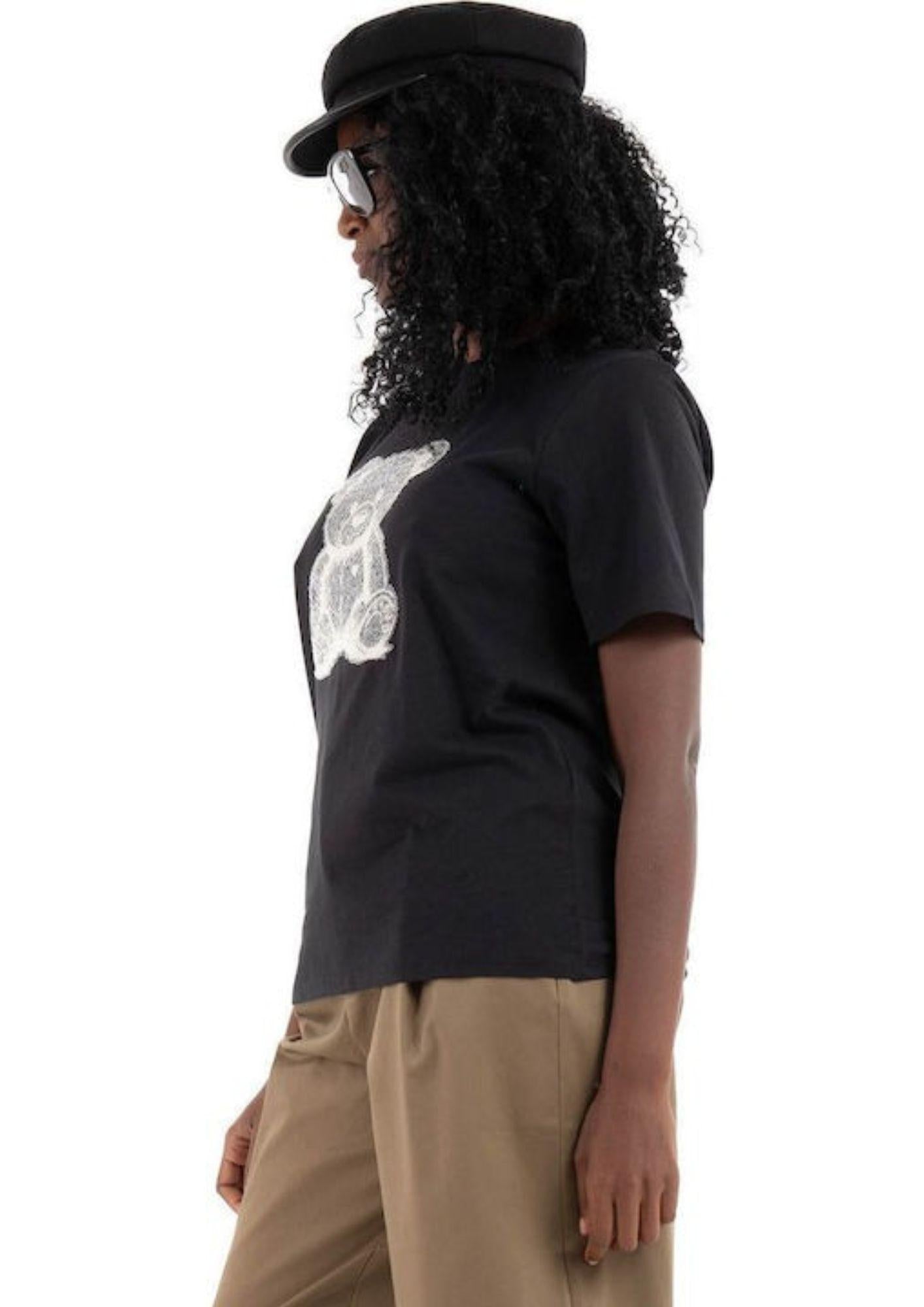 Jacqueline De Yong T-Shirt Donna Bibbi Nera