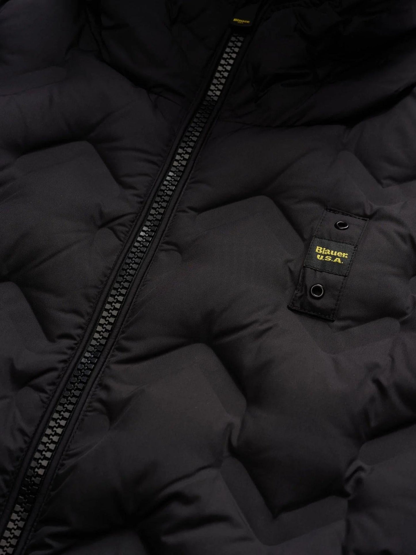 Blauer Piumino Uomo Piery Nero con Interno Tabacco