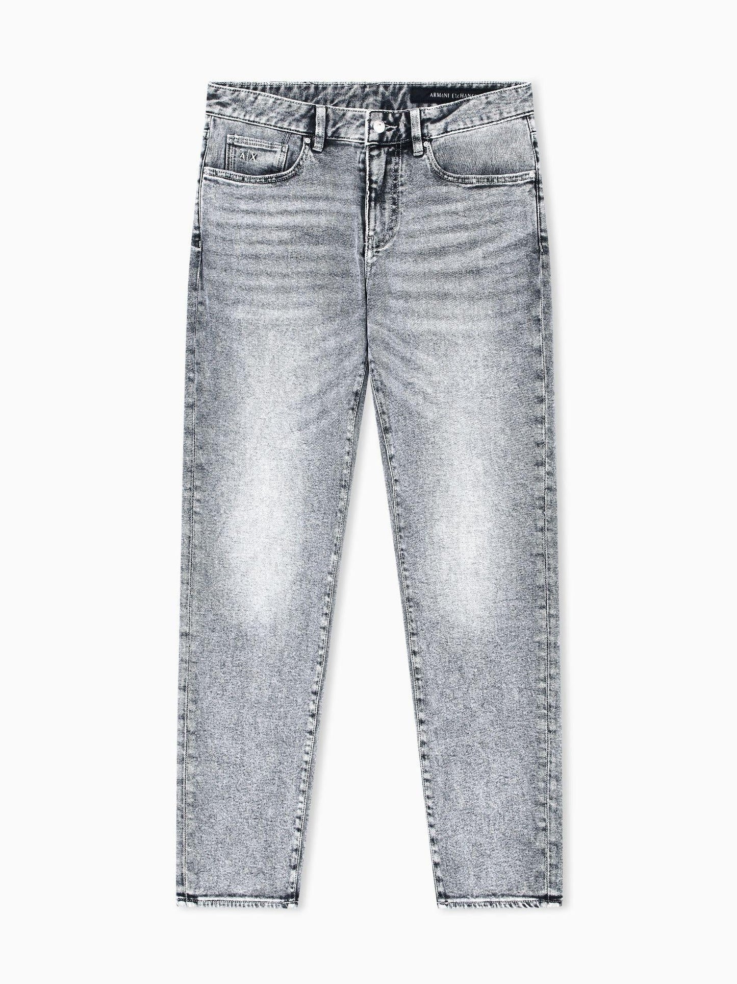 Armani Exchange Jeans slim fit in denim stretch Uomo Grigio