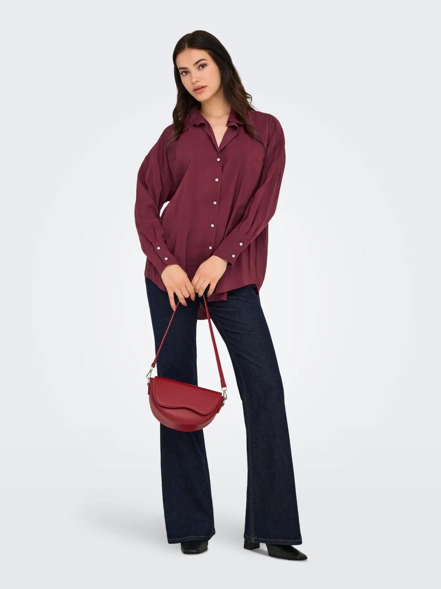 Only Camicia Donna Zazima Burgundy