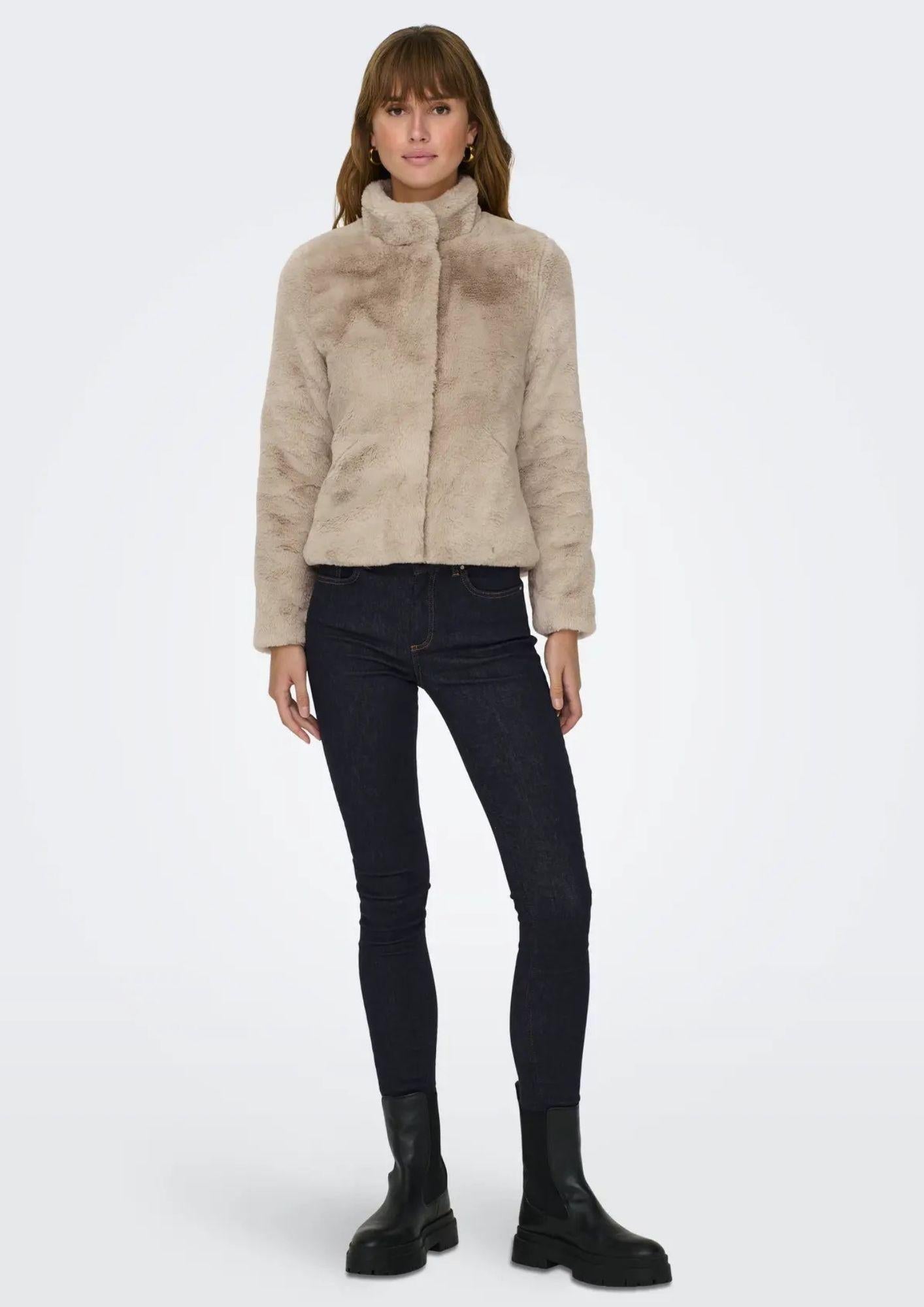 Only Giacca Invernale Donna Newvida Beige