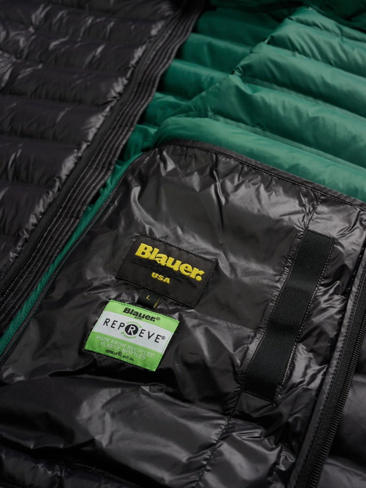 Blauer Giacca Invernale Uomo Charles Nera con Interno Verde