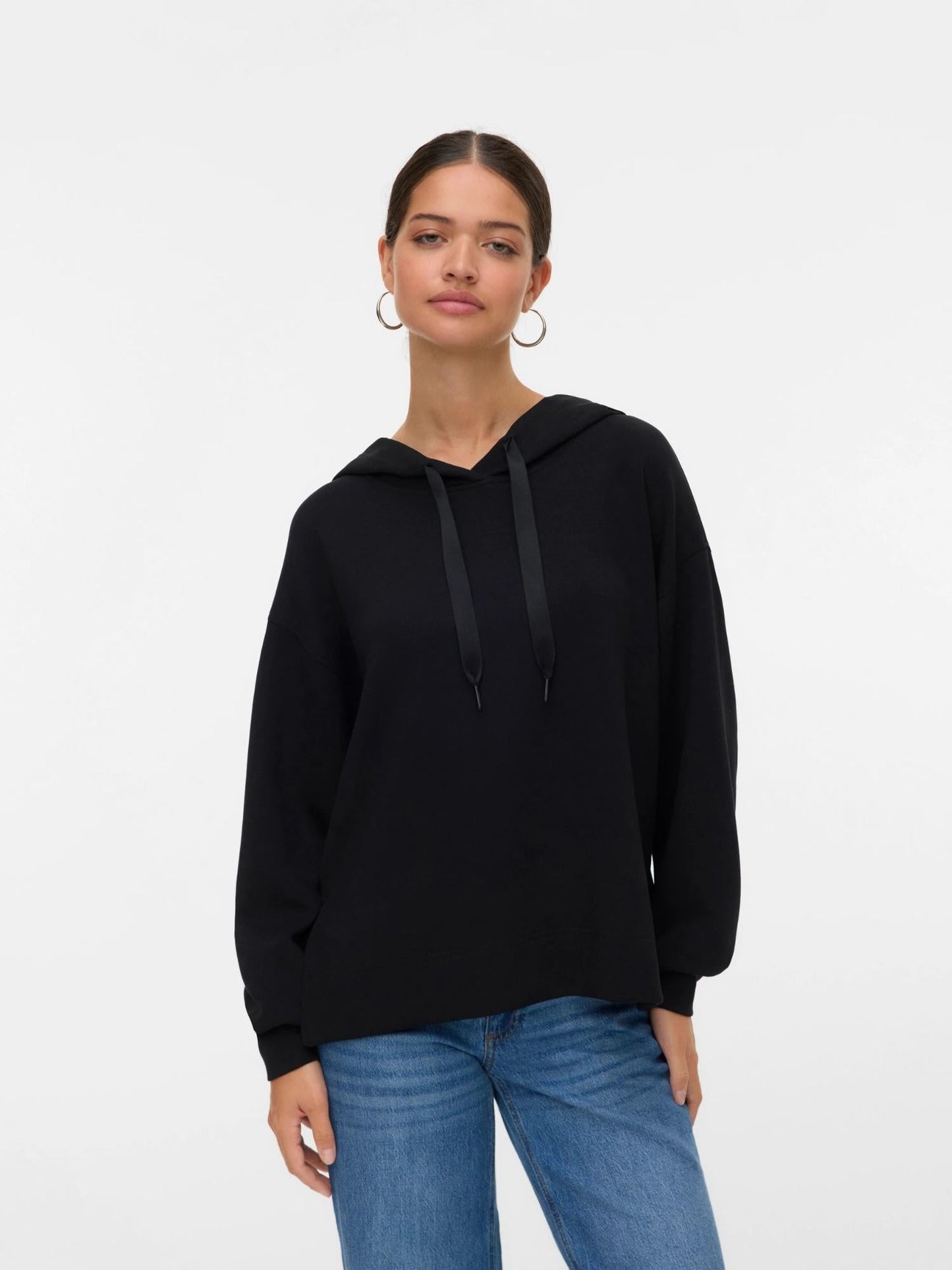 Vero Moda Felpa Con Cappuccio Donna Hali Nero