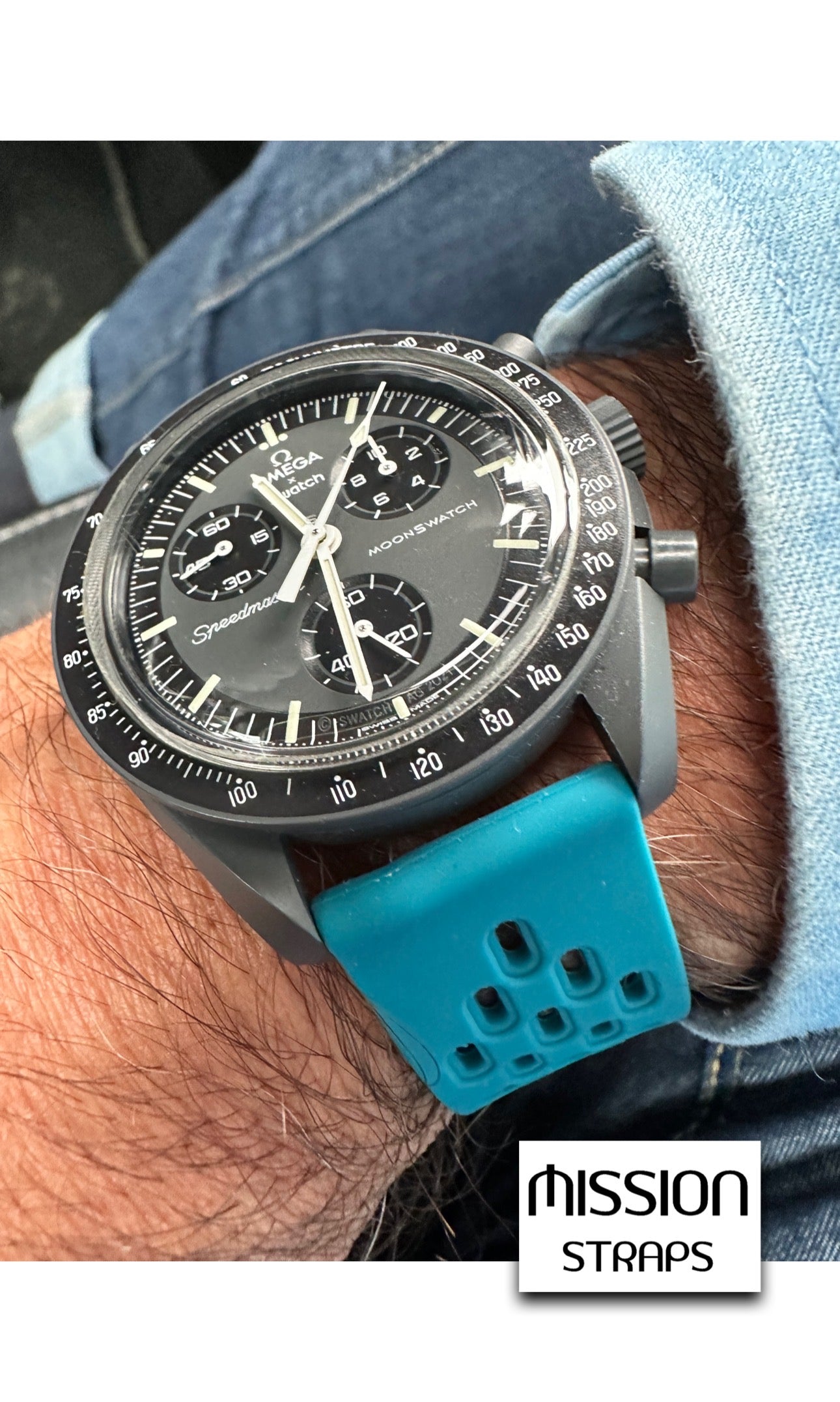 Cinturini silicone FORI con chiusura magnetica per Omega x Swatch