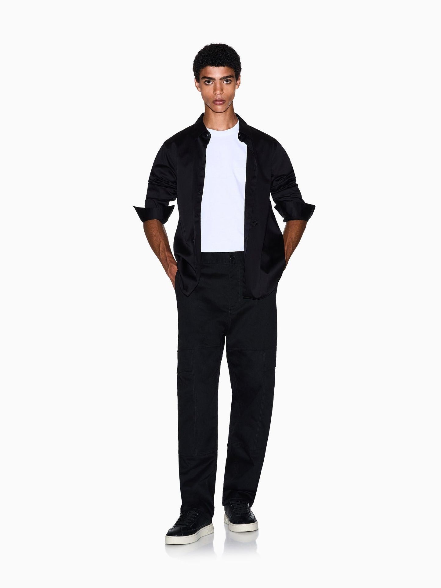 Armani Exchange T-shirt regular fit con logo Uomo Bianco