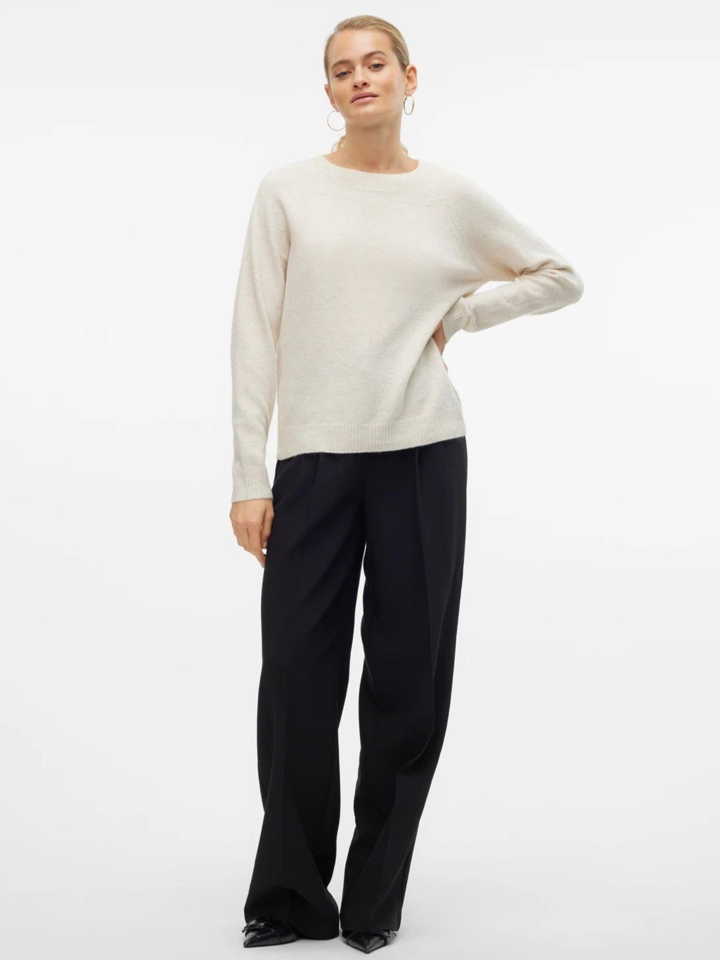 Vero Moda Maglione Donna Doffy Bianco Panna