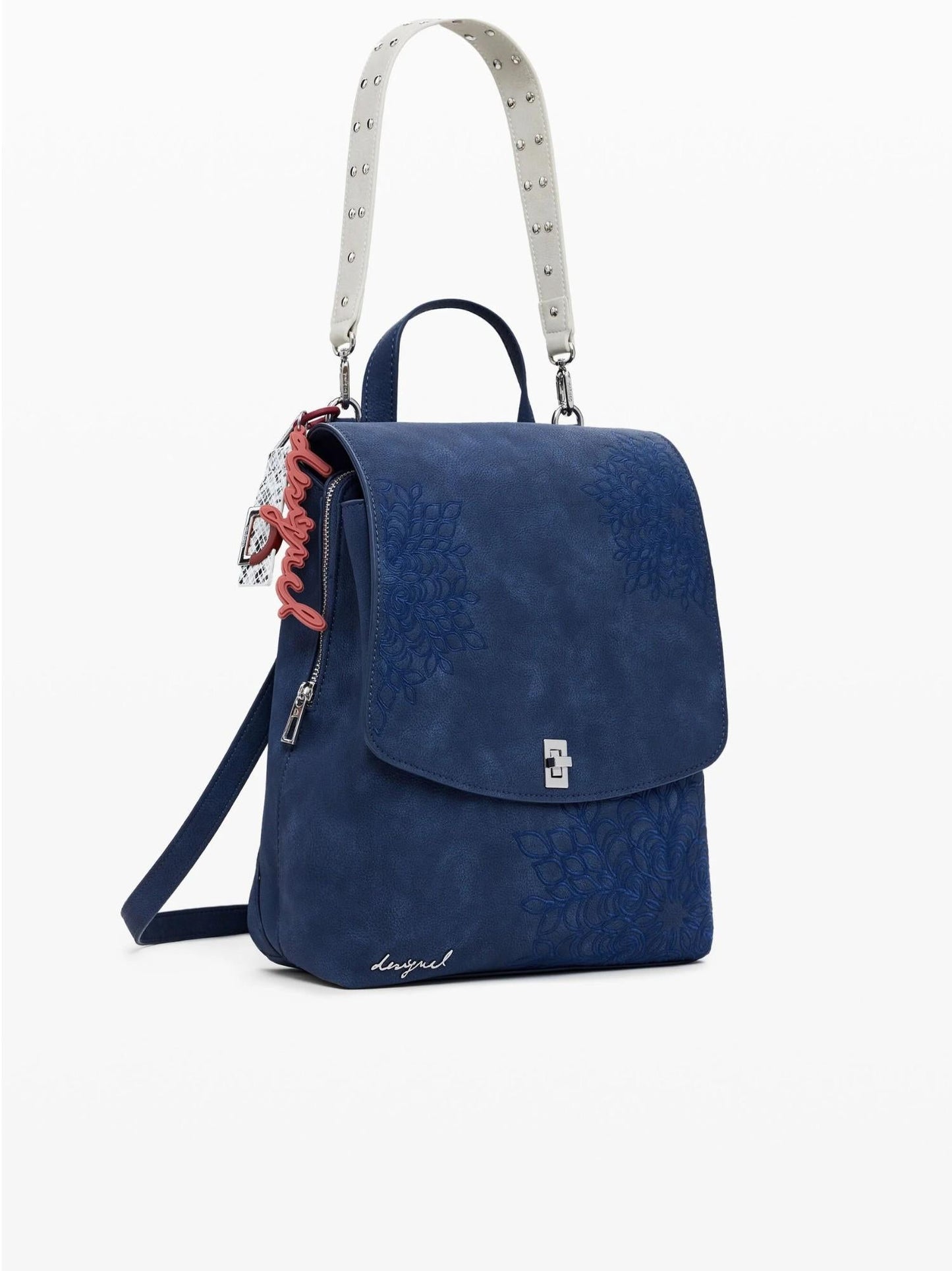 Desigual Zaino con patta piccola incisa Donna Blu