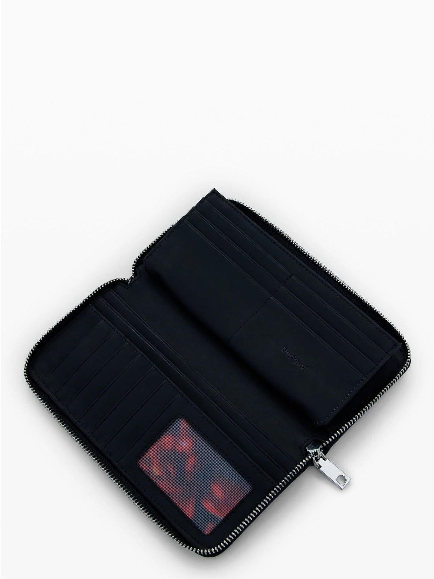 Desigual Portafoglio traforato con borchie grande Donna Nero