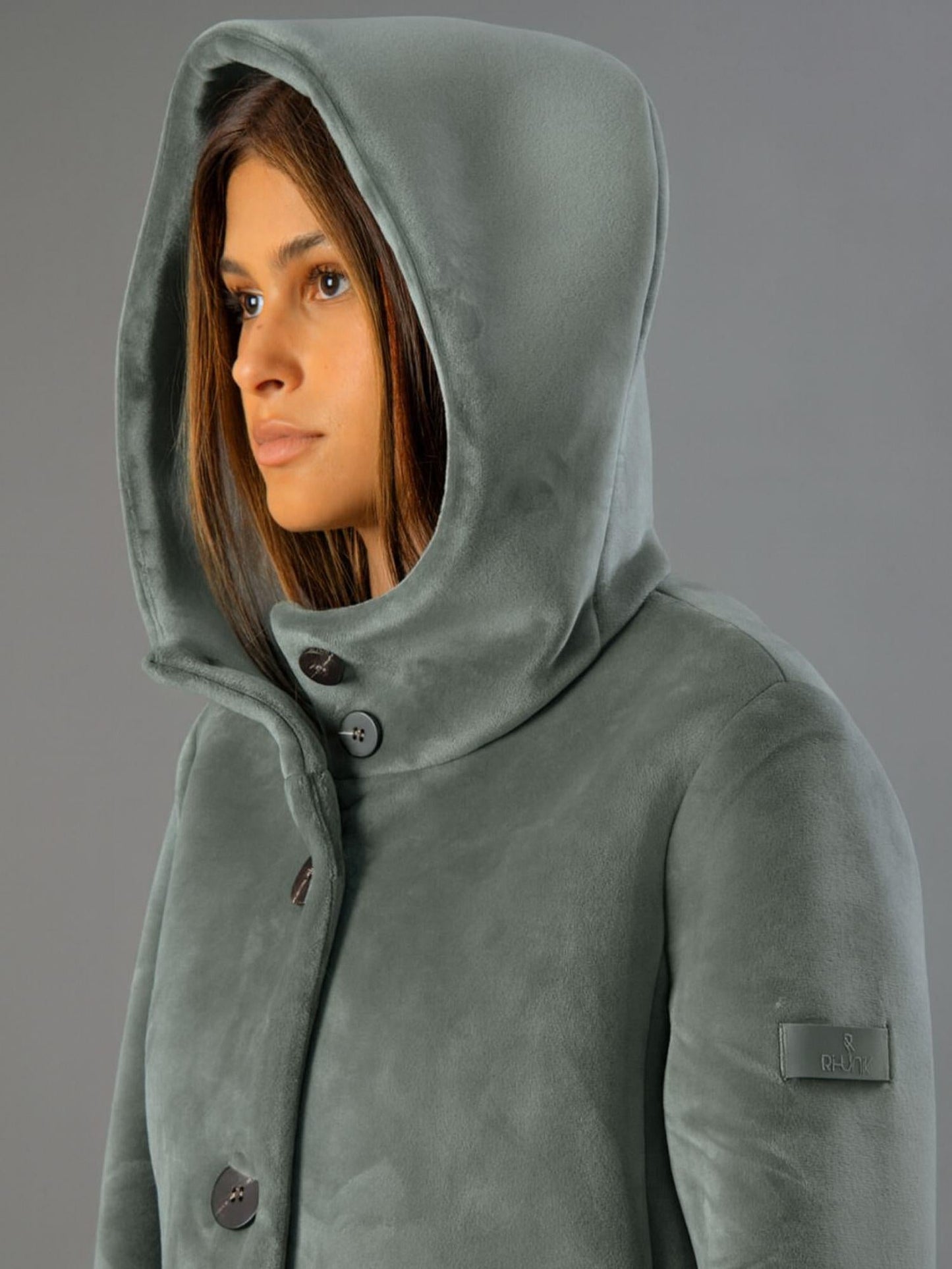 Rihunik Giacca Invernale Donna Verde