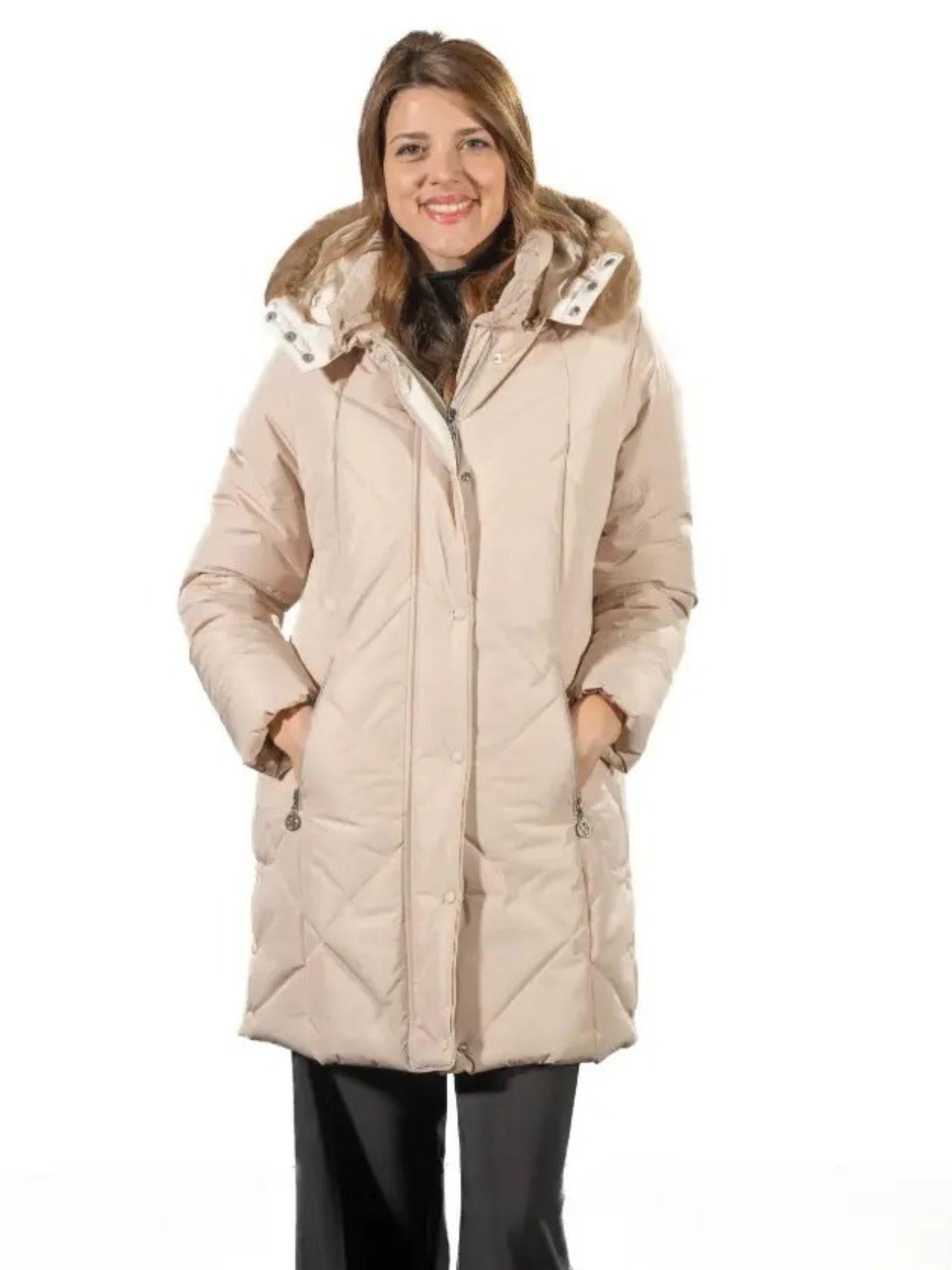 Satinette Giacca Invernale Donna Beige