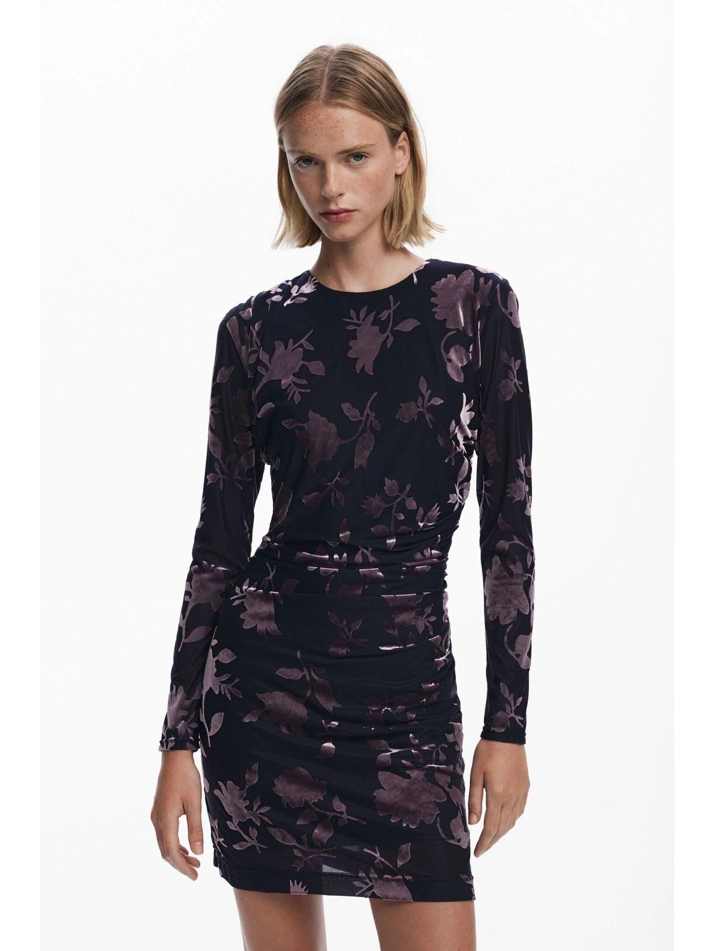 Desigual Vestito mini arricciato Donna Nero