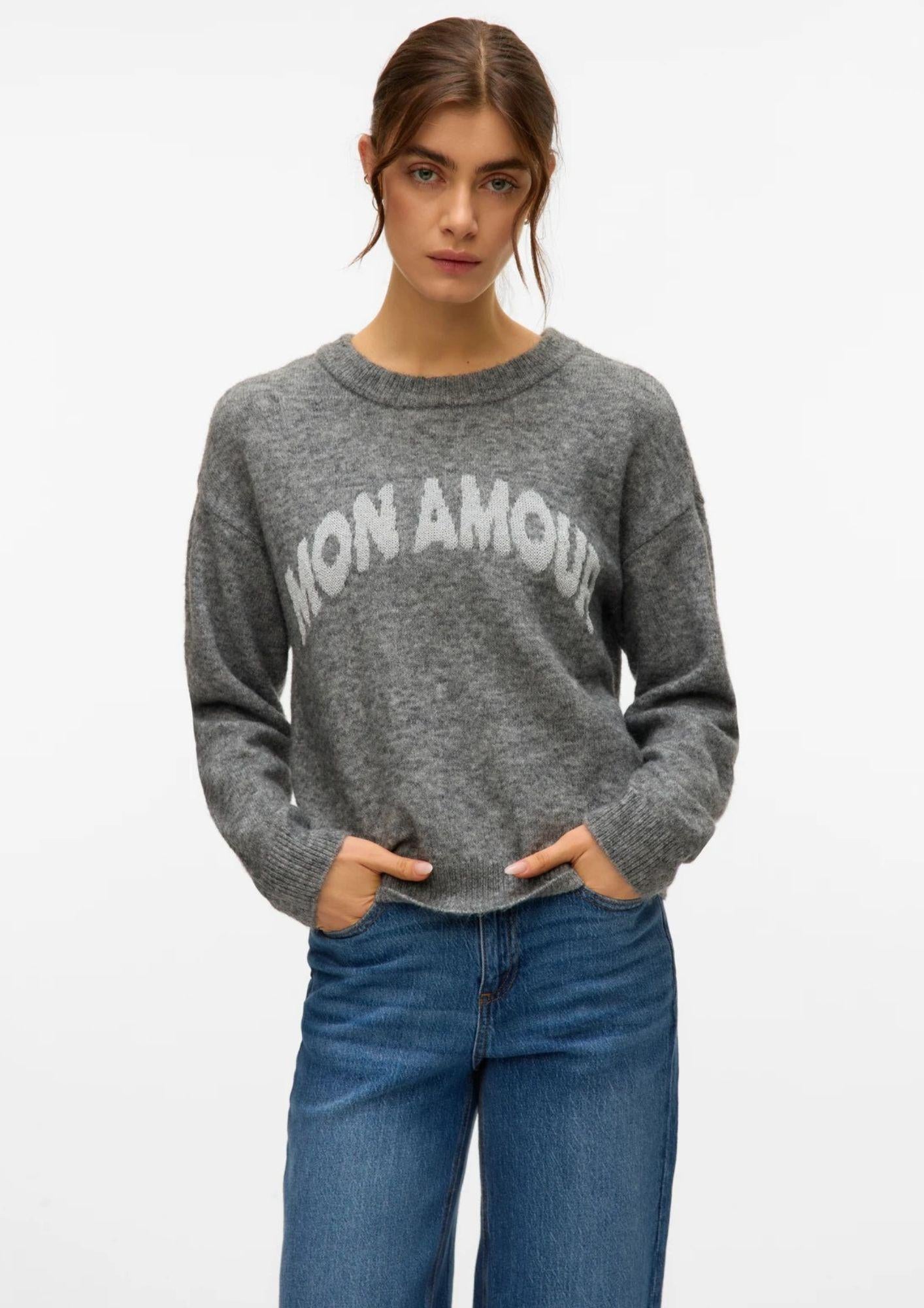 Vero Moda Pullover Donna Amoremio Grigio