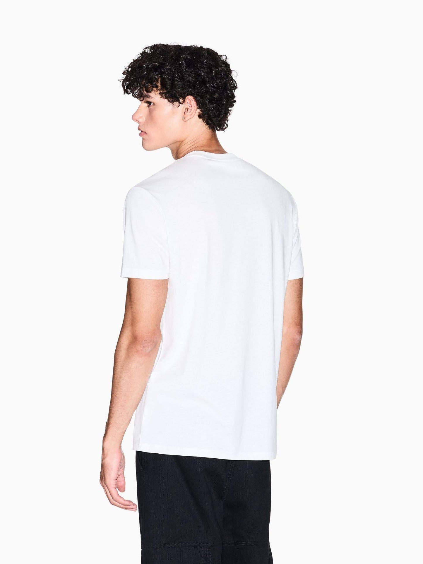 Armani Exchange T-Shirt Uomo Regular Fit con Patch Bianco