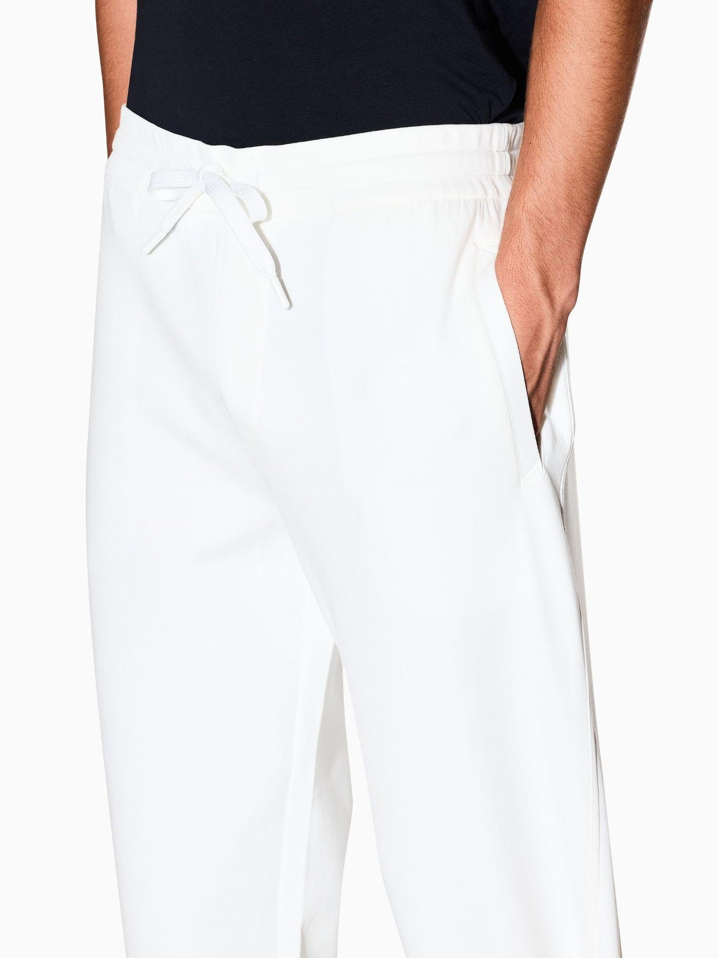 Armani Exchange Pantaloni jogger con logo sul retro Uomo Bianco