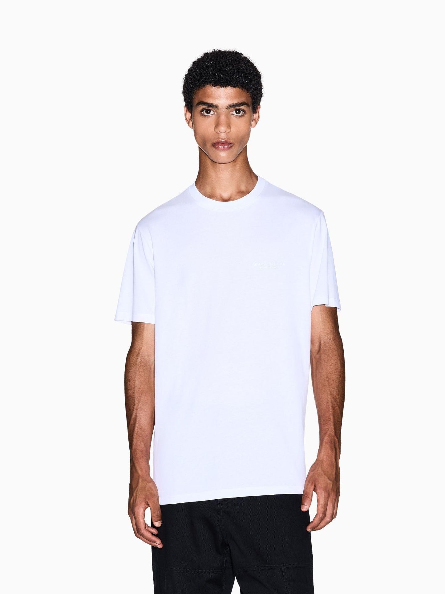 Armani Exchange T-shirt regular fit con logo Uomo Bianco