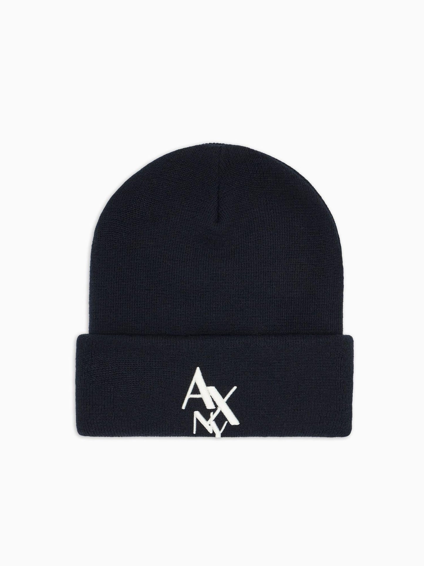 Armani Exchange Cappello beanie con logo NY ASV Uomo Blu navy