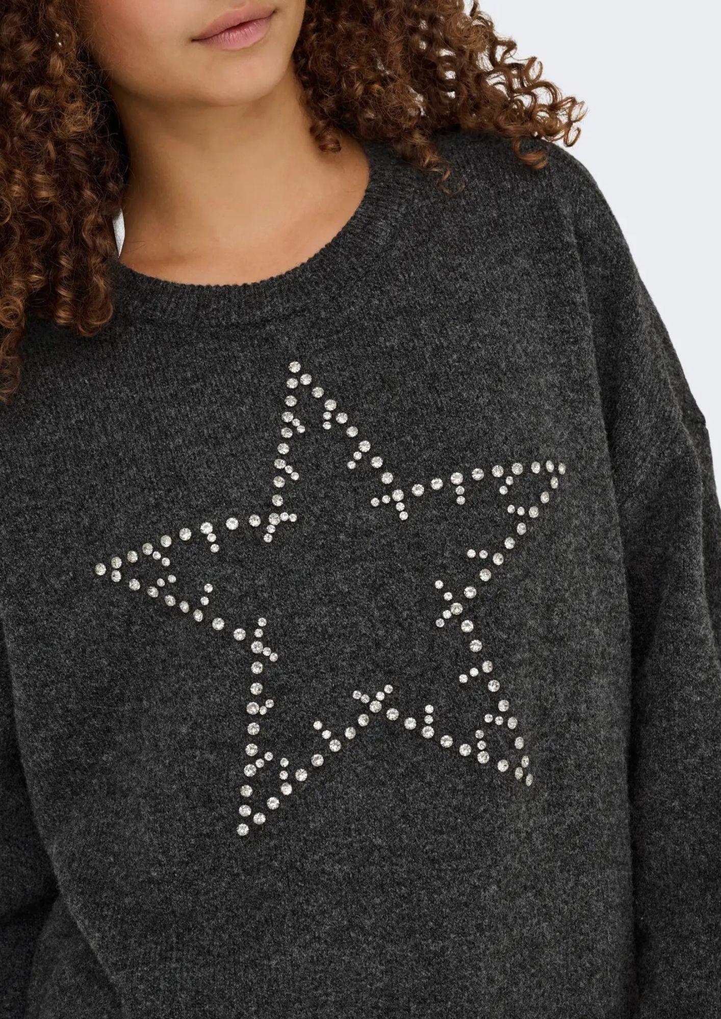 Only Maglione Donna Renata Grigio Scuro