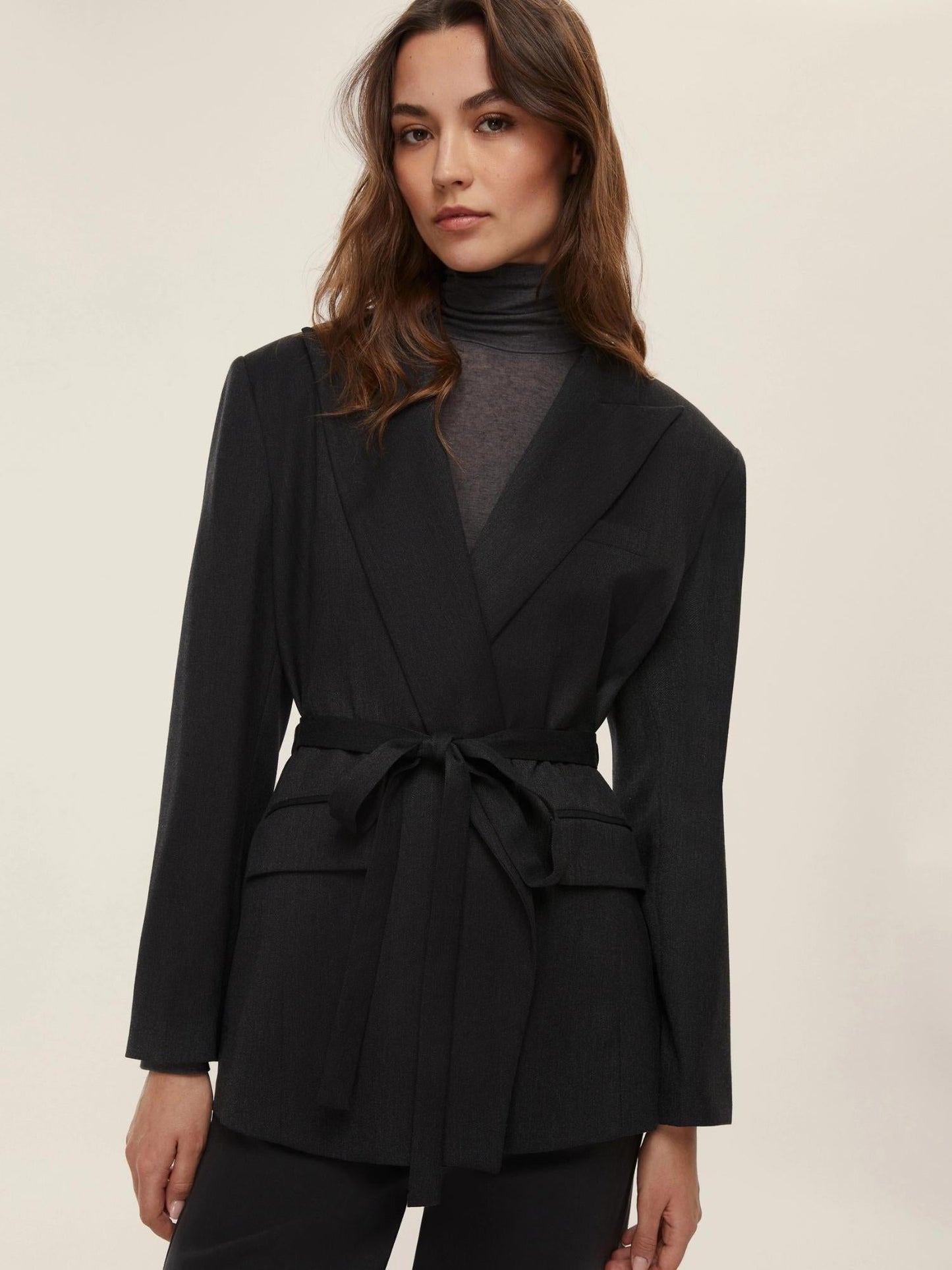 Emme Marella Blazer con cintura Donna Val Antracite