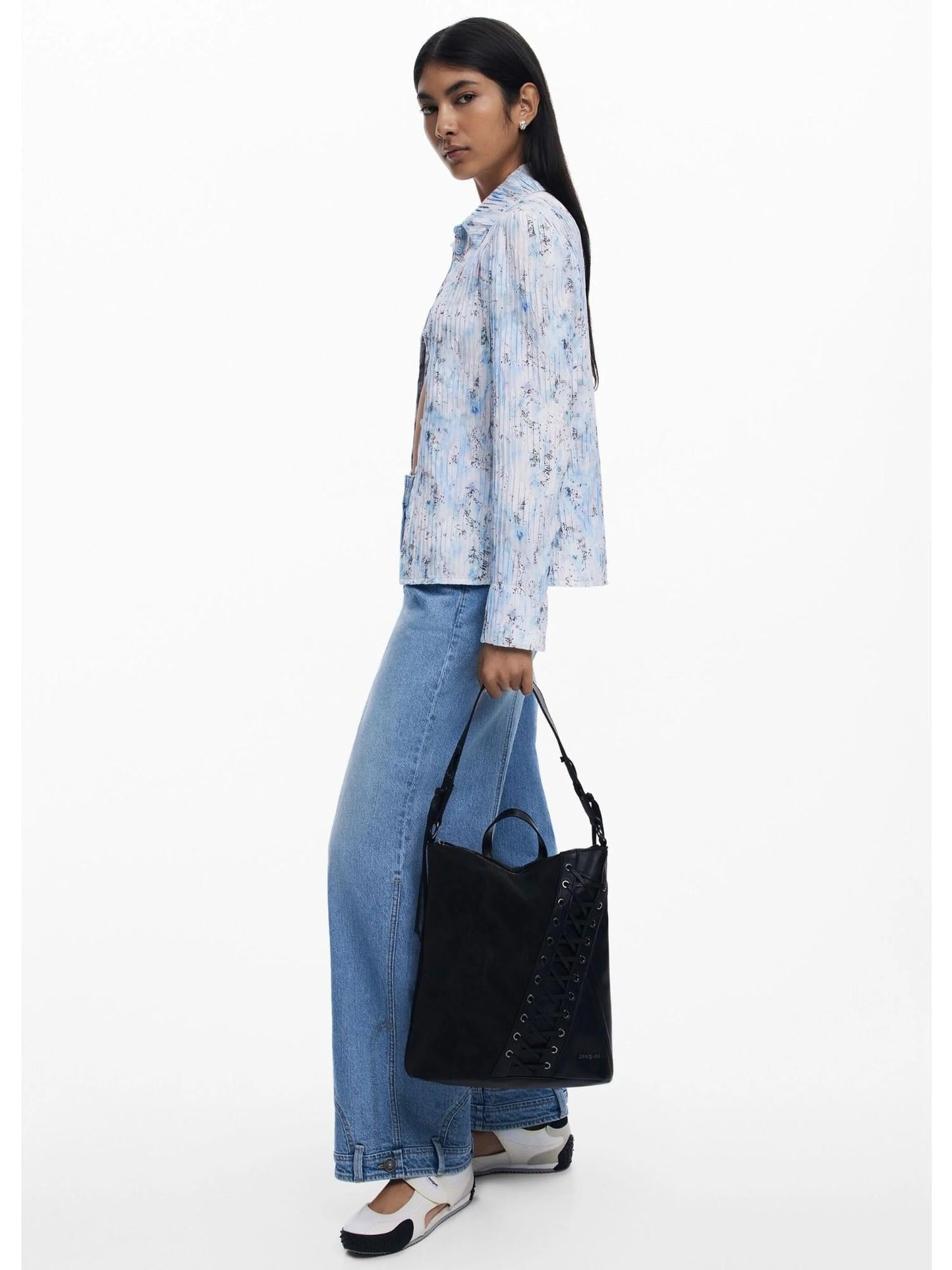 Desigual Zaino effetto pelle corsetto piccolo Donna Nero