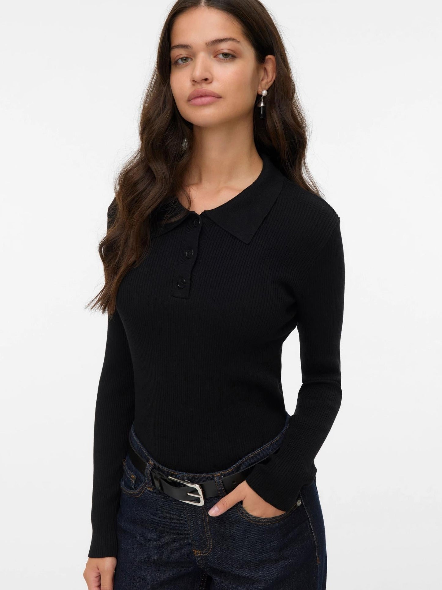 Vero Moda Maglione Donna Siljerib Nero