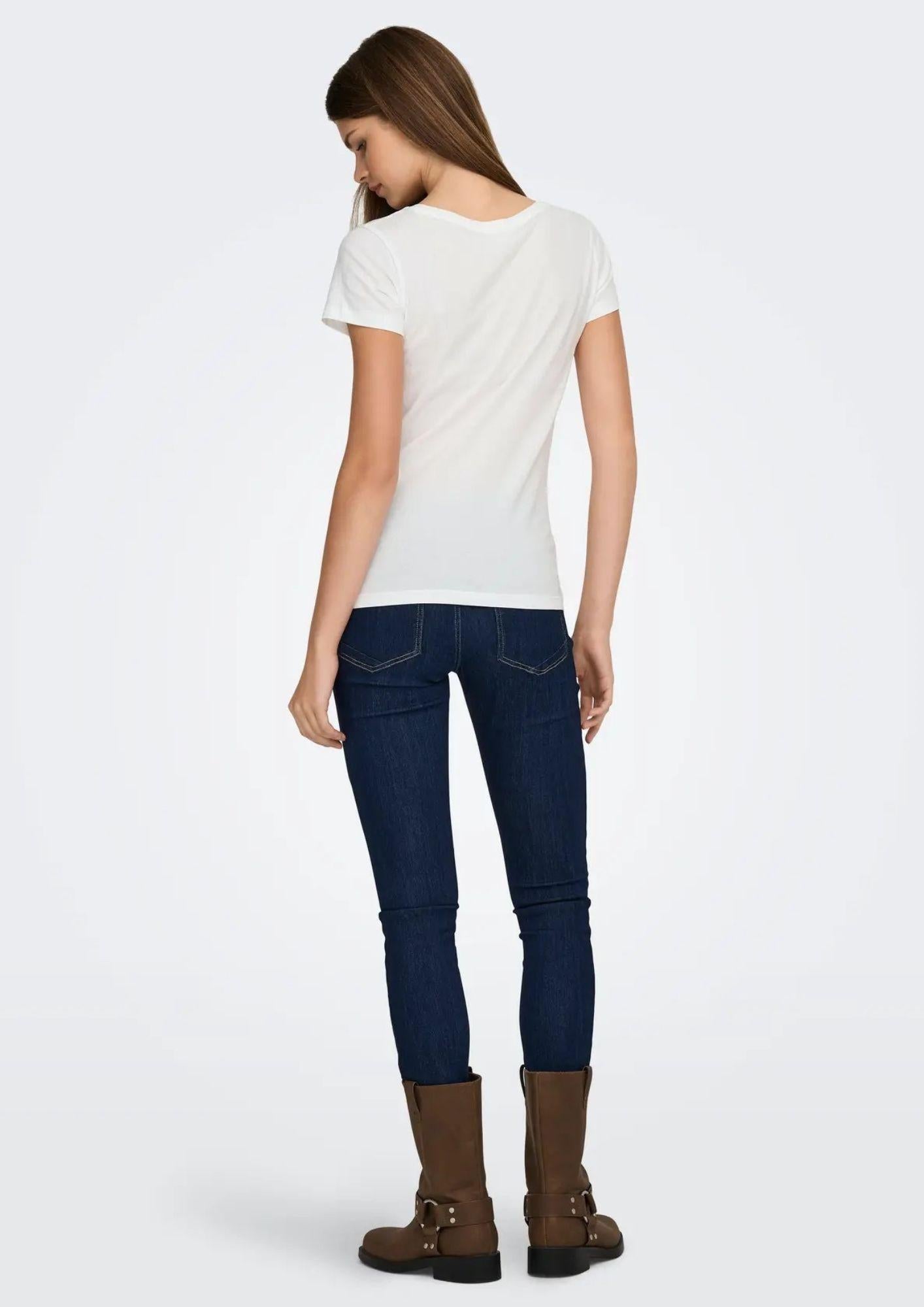 Jacqueline De Yong T-Shirt Donna Paris Bianco