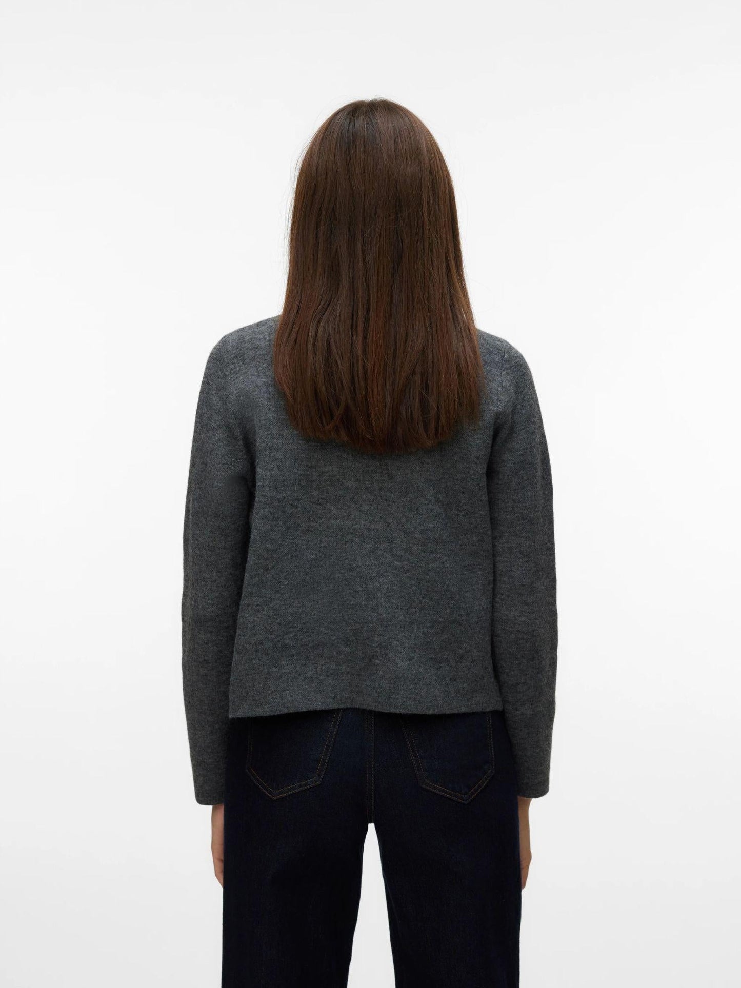 Vero Moda Cardigan In Maglia Donna Marina Grey Dark Grey Melange