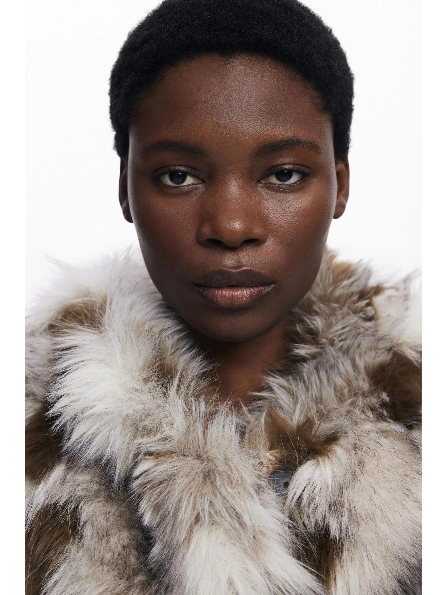 Desigual Gilet di Jeans con Pelliccia Sintetica Donna