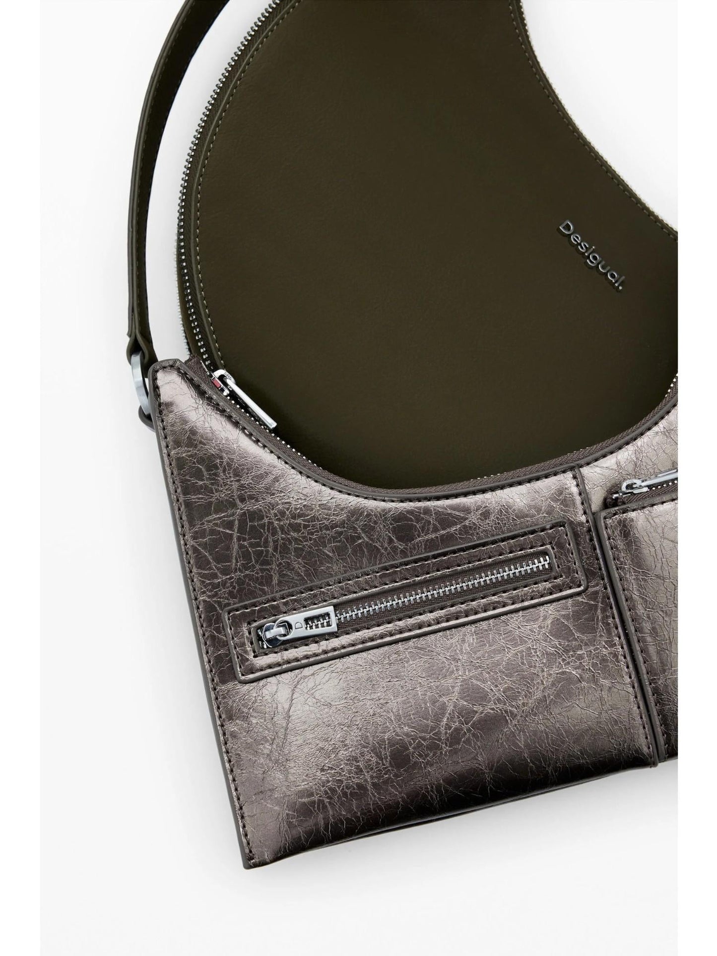 Desigual Borsa media bicolore rimovibile Donna Verde