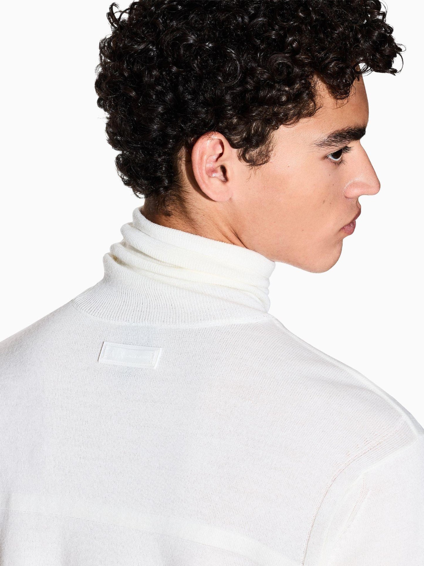 Armani Exchange Maglione dolcevita in misto lana Uomo Bianco