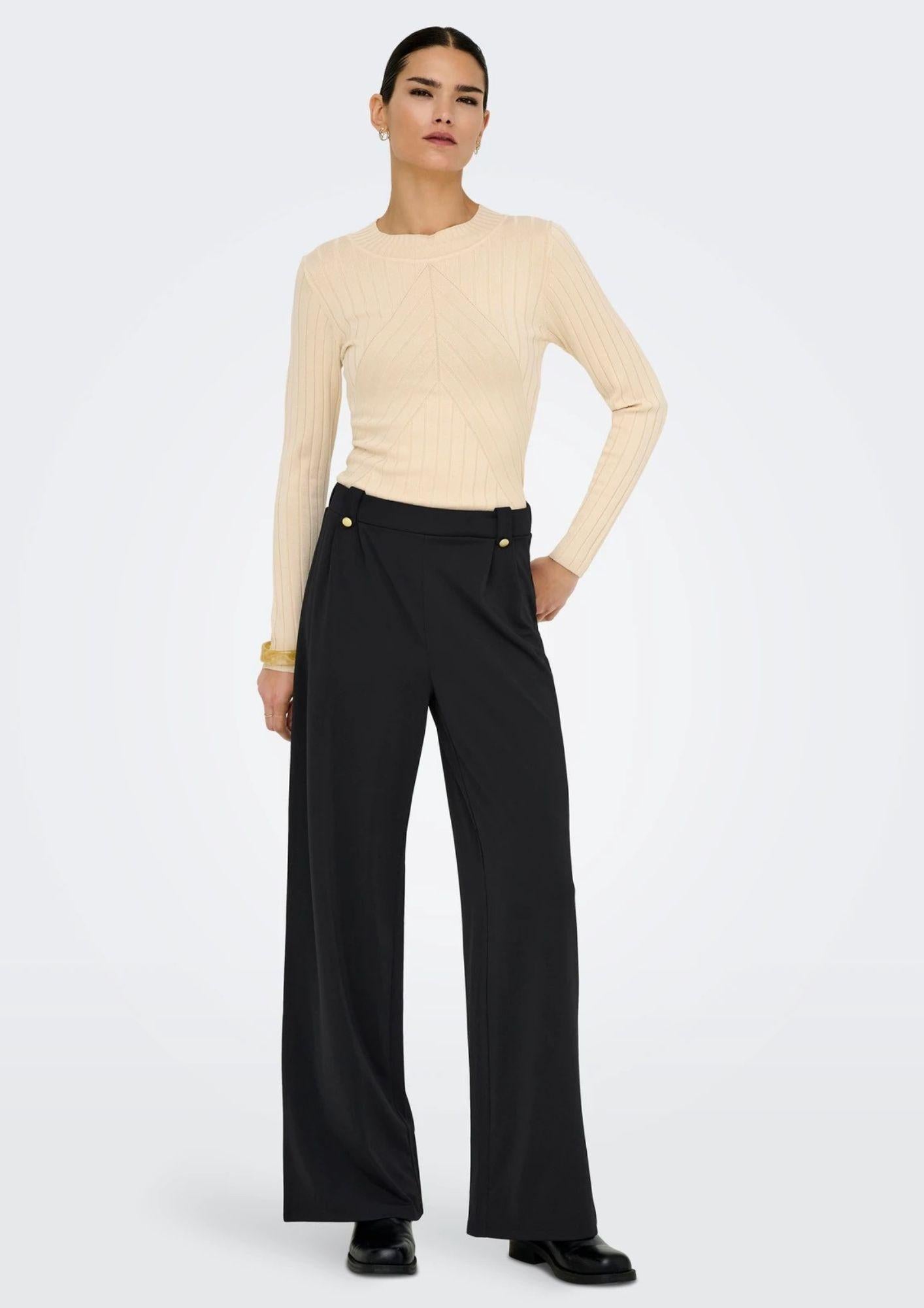 Jacqueline De Yong Pantalone Donna Dina Nero